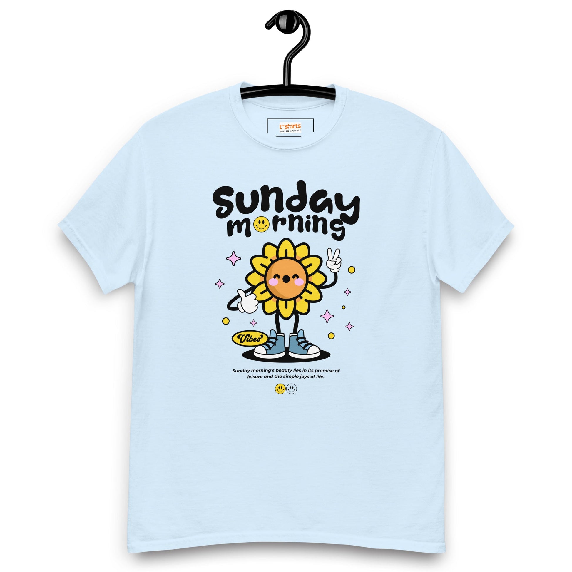 Sunday Morning T-Shirt | Relaxing T-Shirt - Light Blue - T-Shirts Online