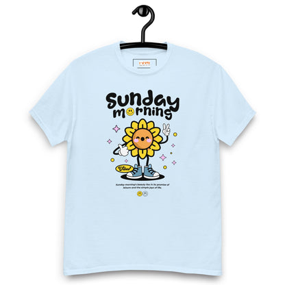 Sunday Morning T-Shirt | Relaxing T-Shirt - Light Blue - T-Shirts Online