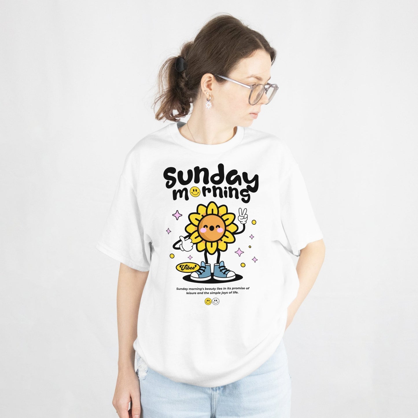 Sunday Morning T-Shirt | Relaxing T-Shirt - Navy - T-Shirts Online