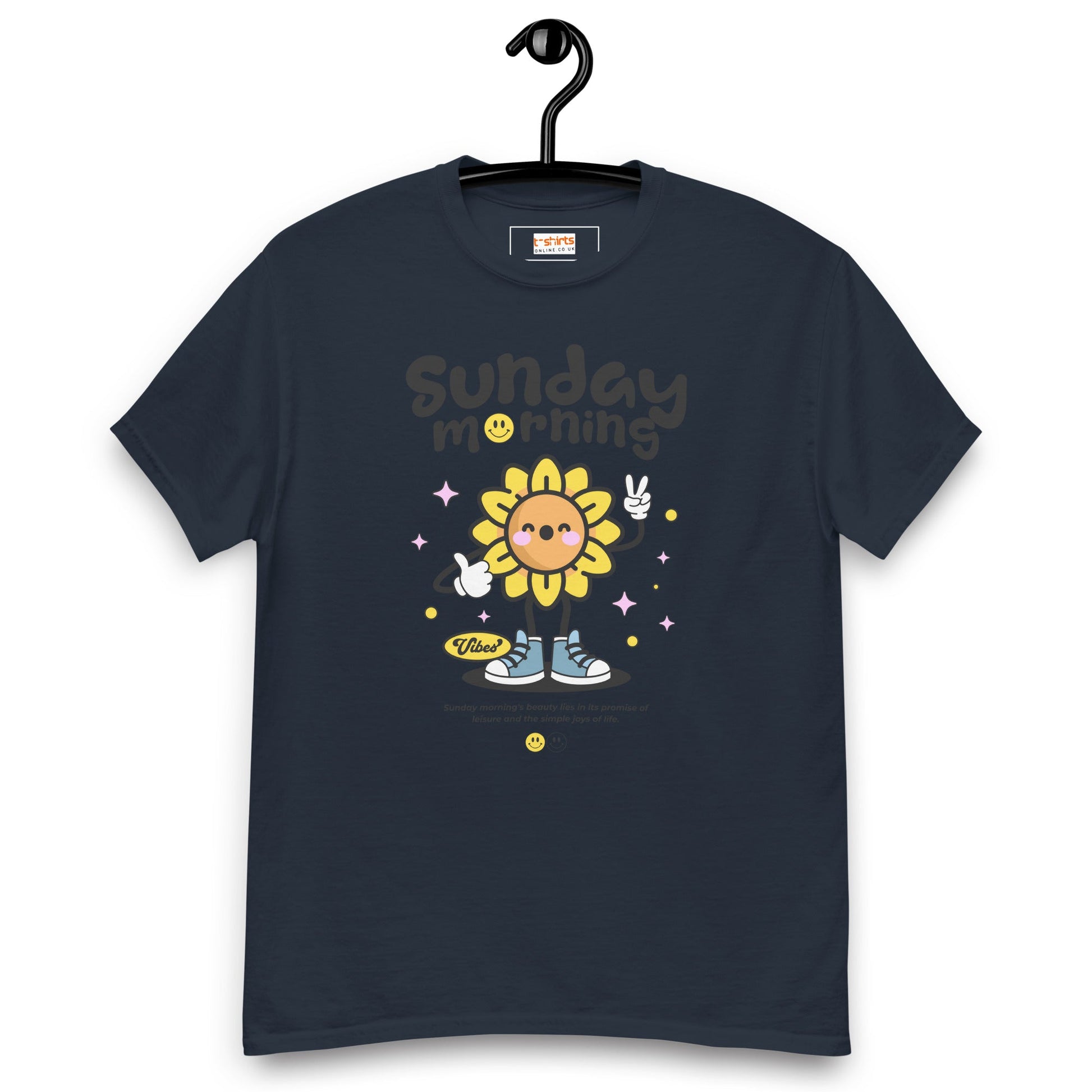 Sunday Morning T-Shirt | Relaxing T-Shirt - Navy - T-Shirts Online