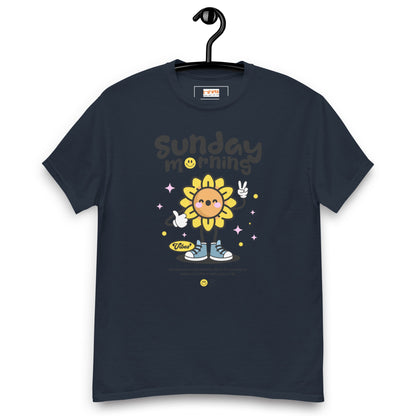 Sunday Morning T-Shirt | Relaxing T-Shirt - Navy - T-Shirts Online