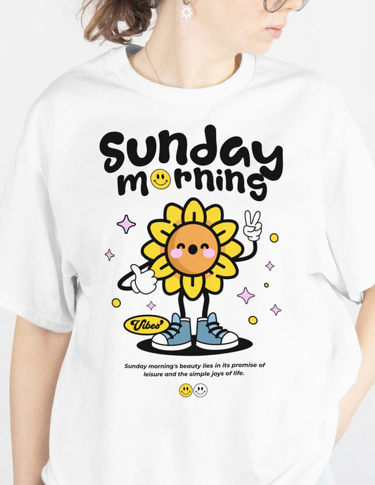 Sunday Morning T-Shirt | Relaxing T-Shirt - Navy - T-Shirts Online