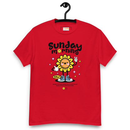 Sunday Morning T-Shirt | Relaxing T-Shirt - Red - T-Shirts Online
