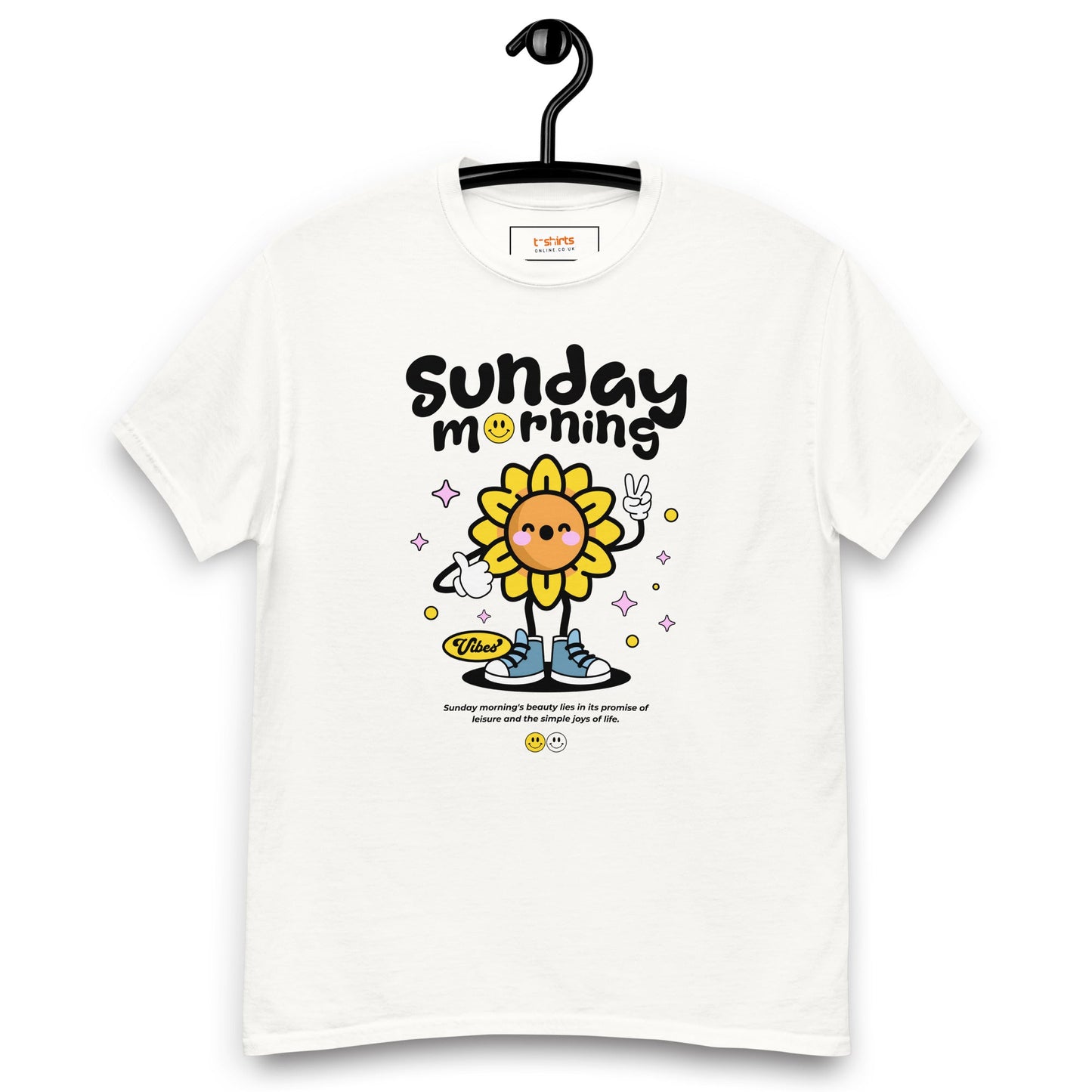 Sunday Morning T-Shirt | Relaxing T-Shirt - White - T-Shirts Online