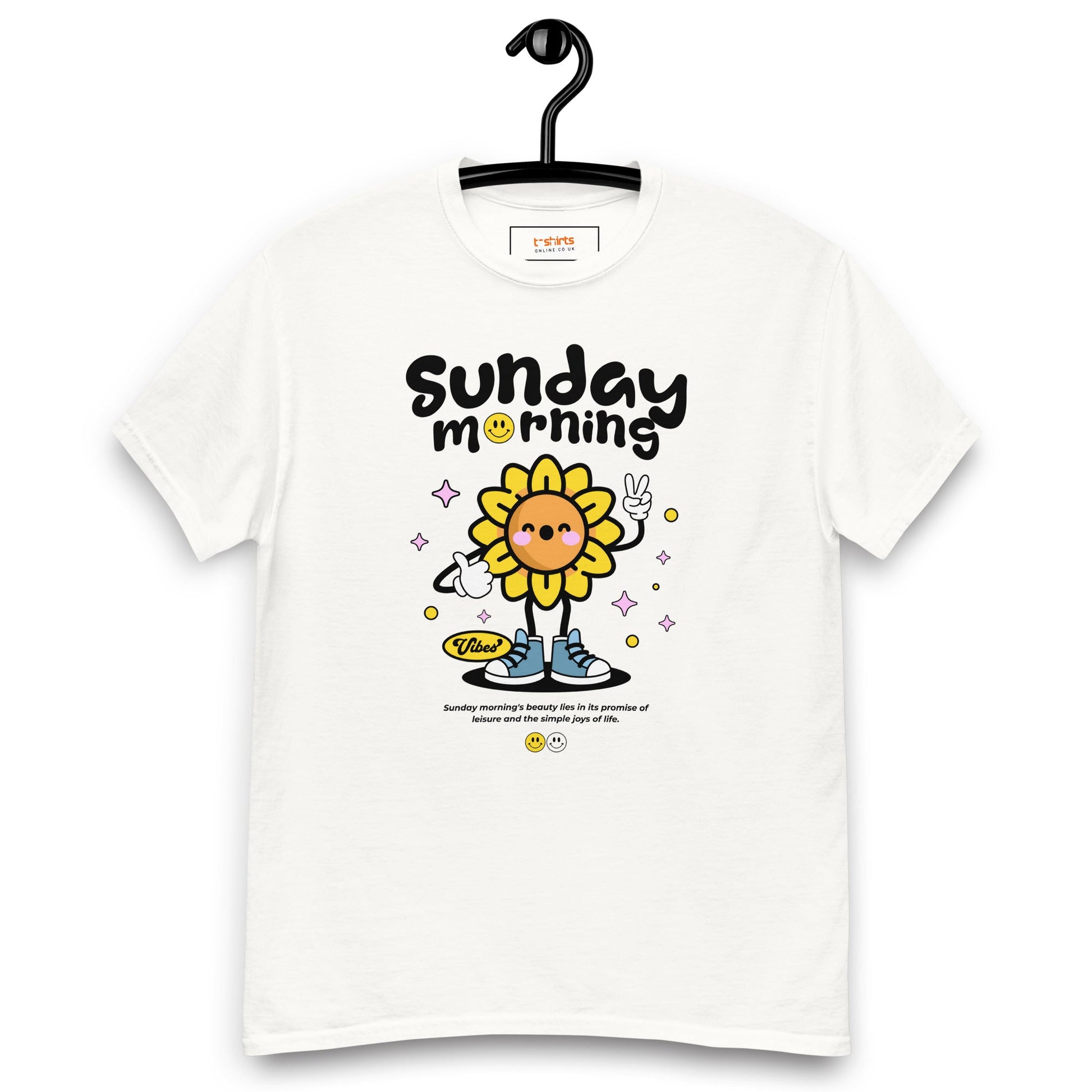 Sunday Morning T-Shirt | Relaxing T-Shirt - White - T-Shirts Online
