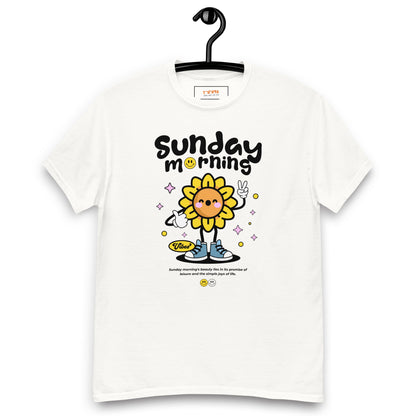 Sunday Morning T-Shirt | Relaxing T-Shirt - White - T-Shirts Online