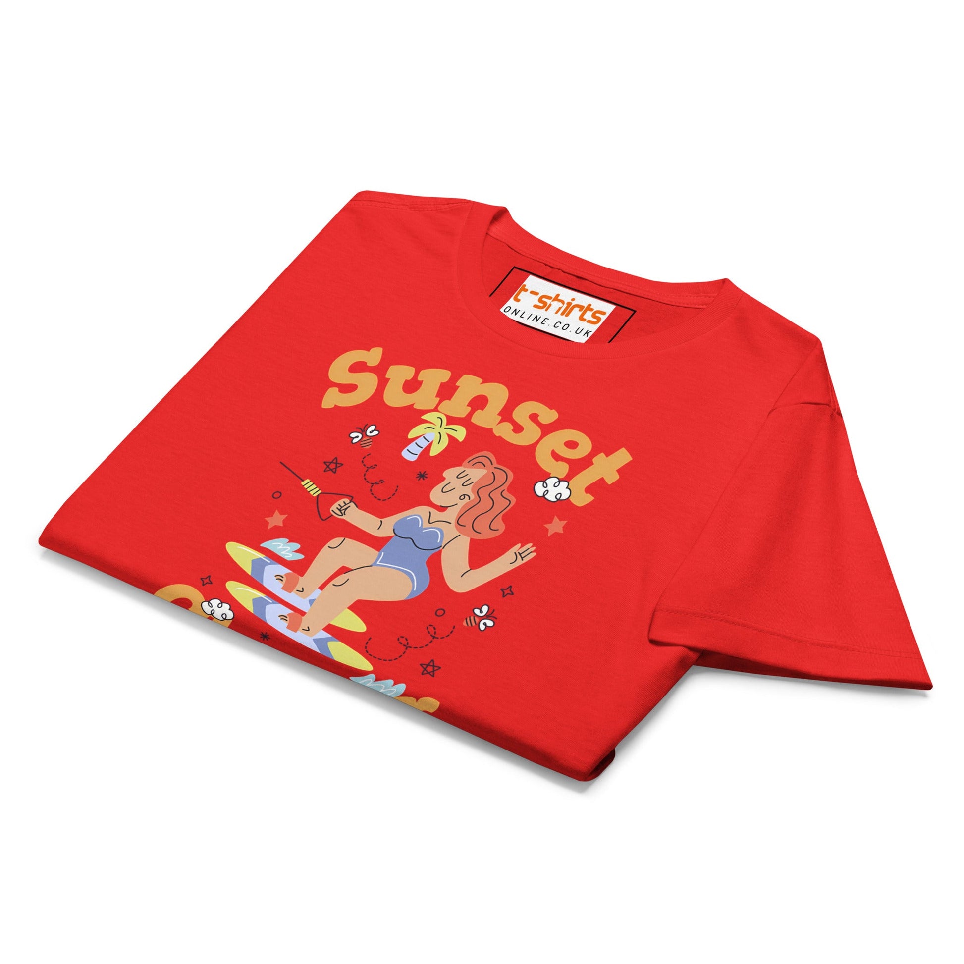 Sunset Chaser T-Shirt | Women's Soft Semi - Fitted Tee - Black - T-Shirts Online