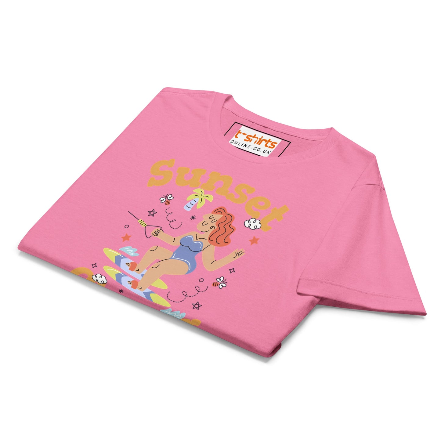 Sunset Chaser T-Shirt | Women's Soft Semi - Fitted Tee - Black - T-Shirts Online