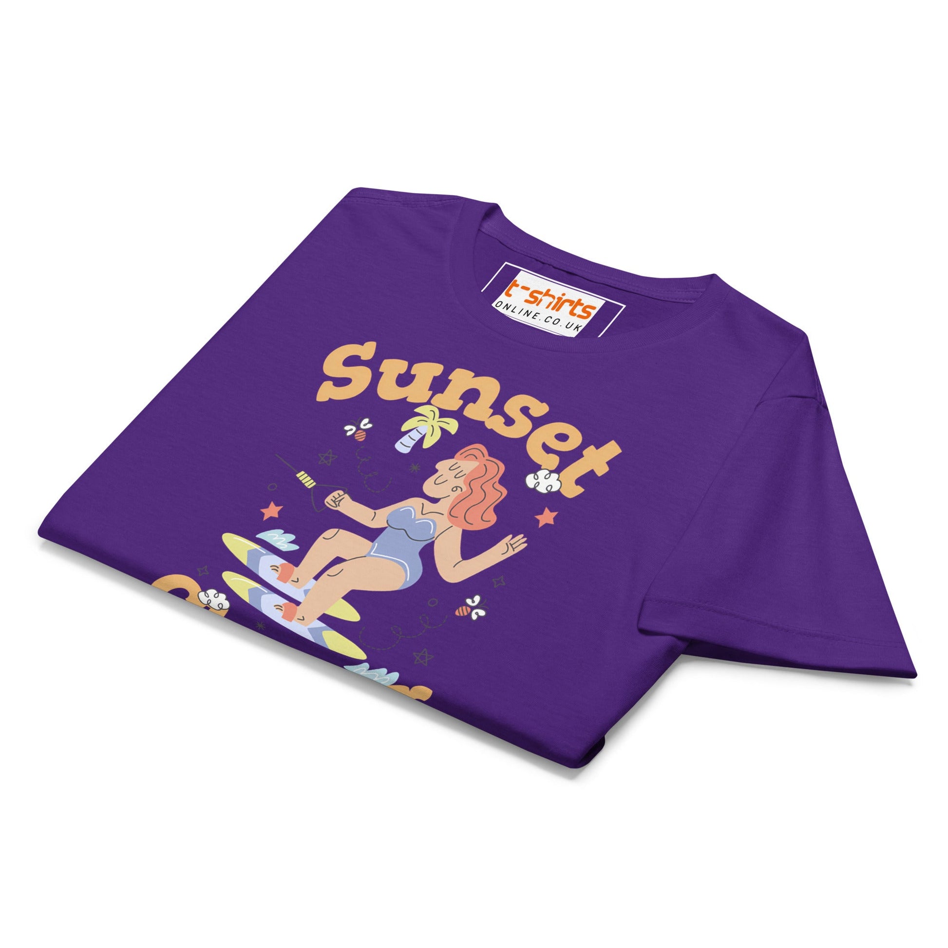 Sunset Chaser T-Shirt | Women's Soft Semi - Fitted Tee - Black - T-Shirts Online