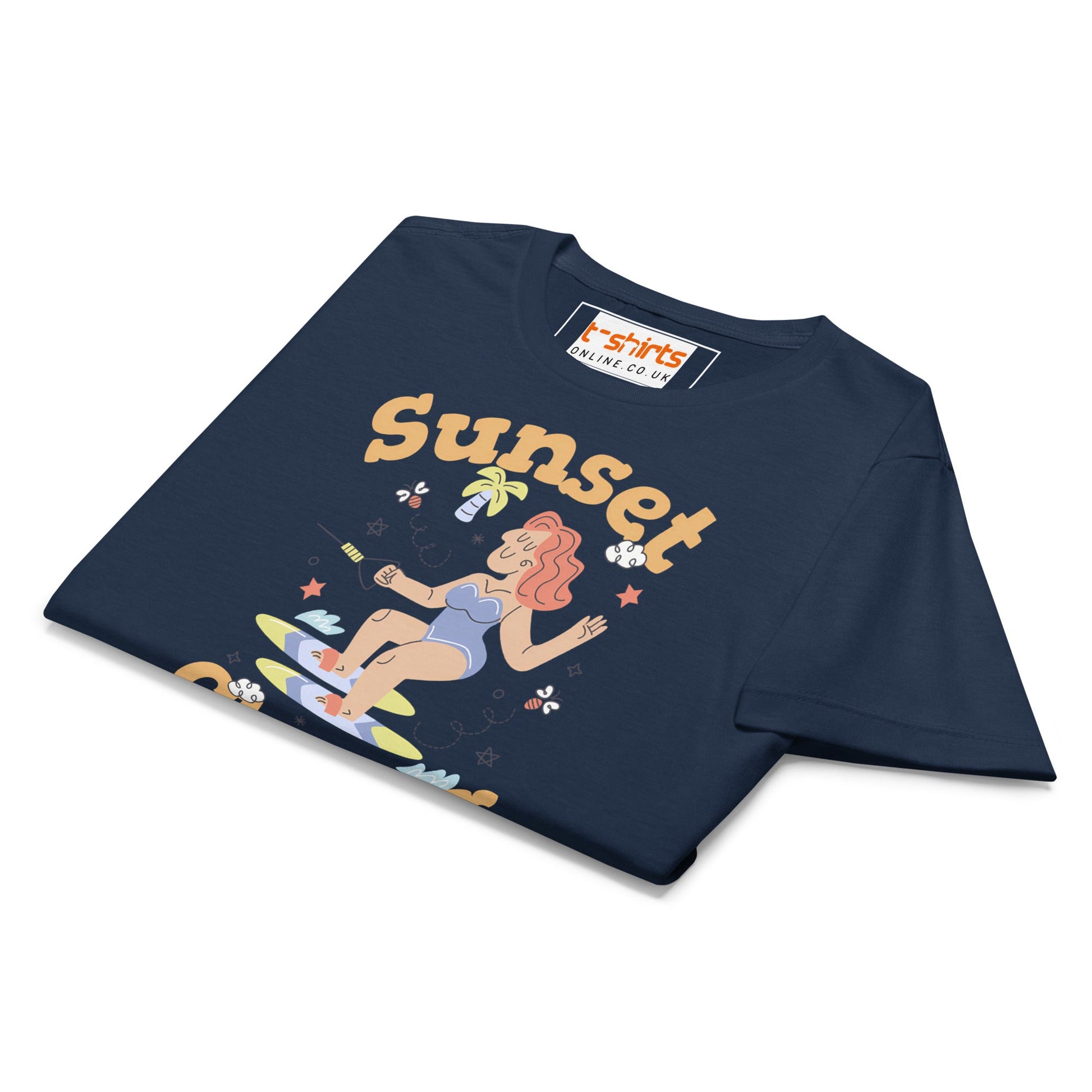 Sunset Chaser T-Shirt | Women's Soft Semi - Fitted Tee - Black - T-Shirts Online