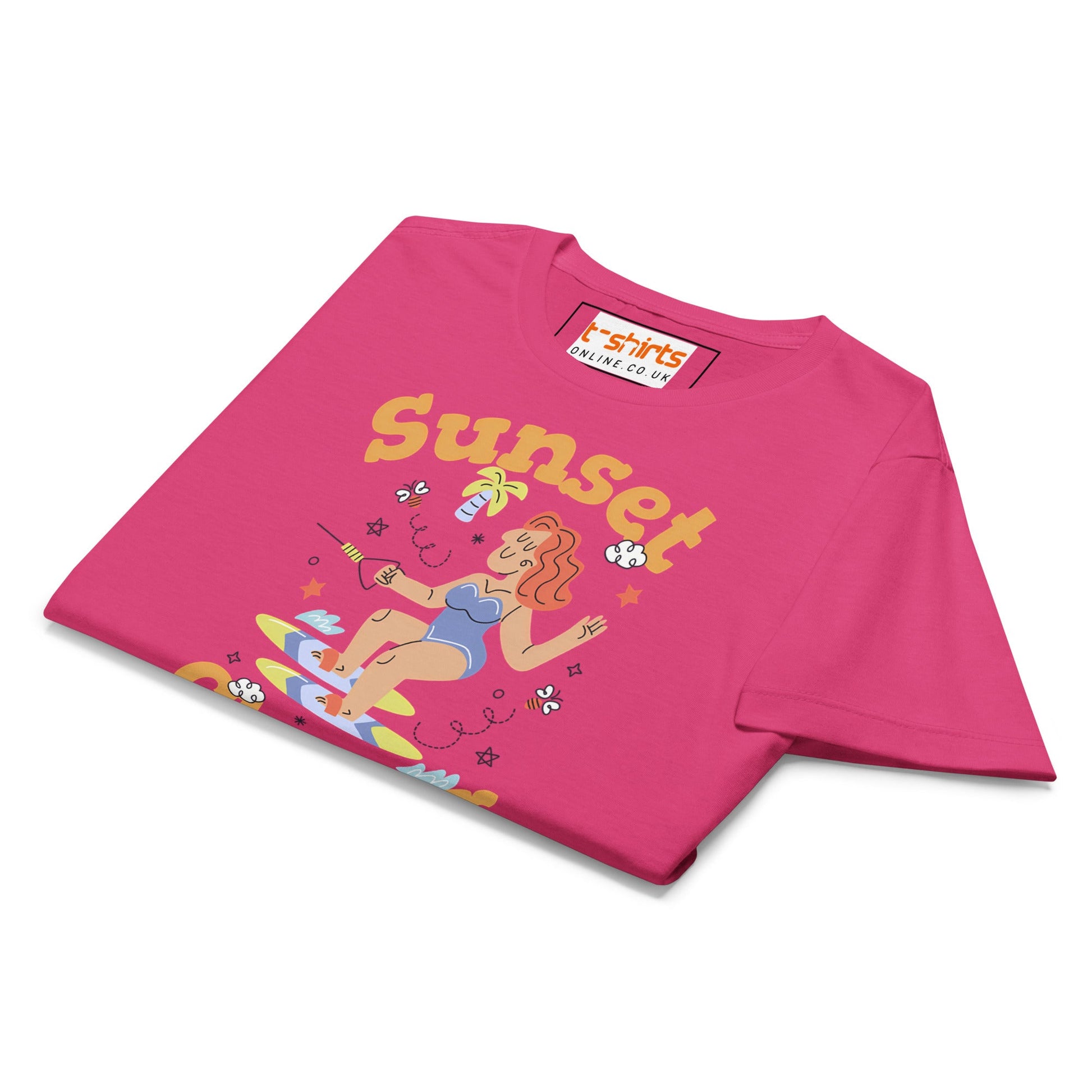Sunset Chaser T-Shirt | Women's Soft Semi - Fitted Tee - Black - T-Shirts Online