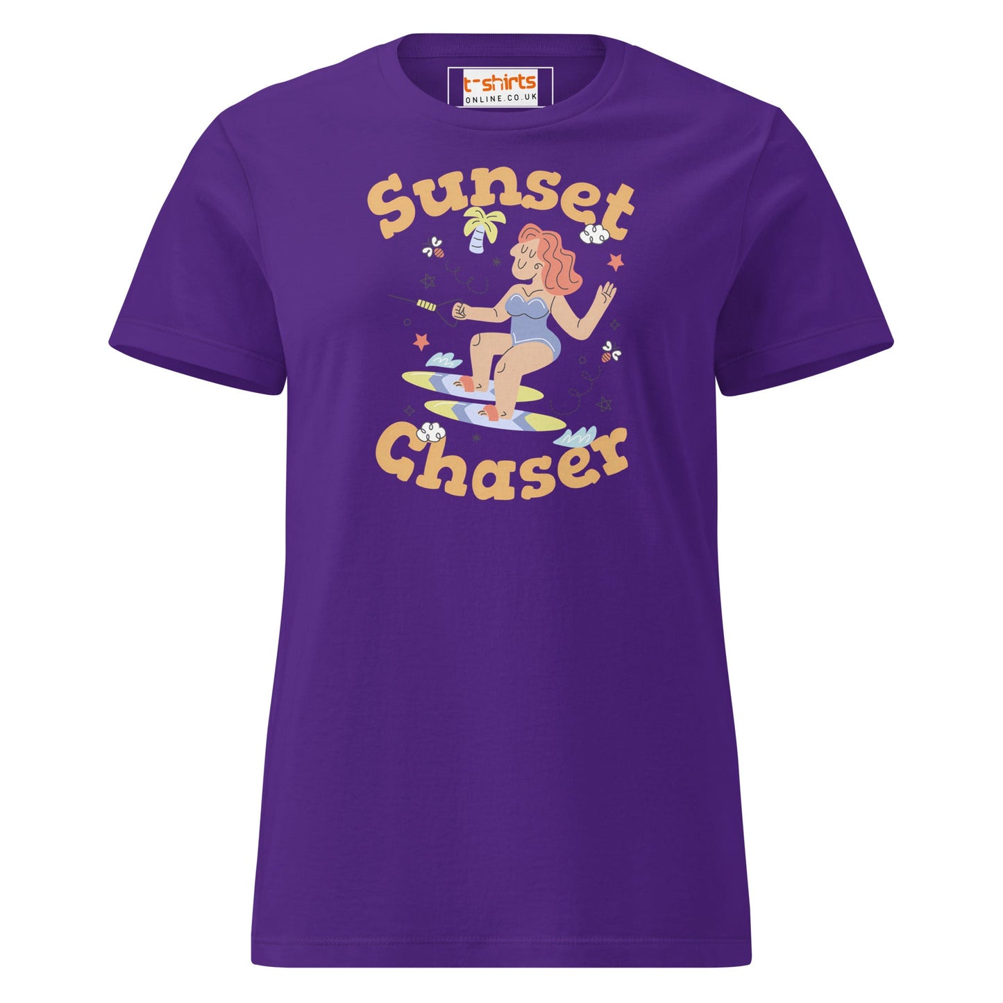 Sunset Chaser T-Shirt | Women's Soft Semi - Fitted Tee - Purple - T-Shirts Online