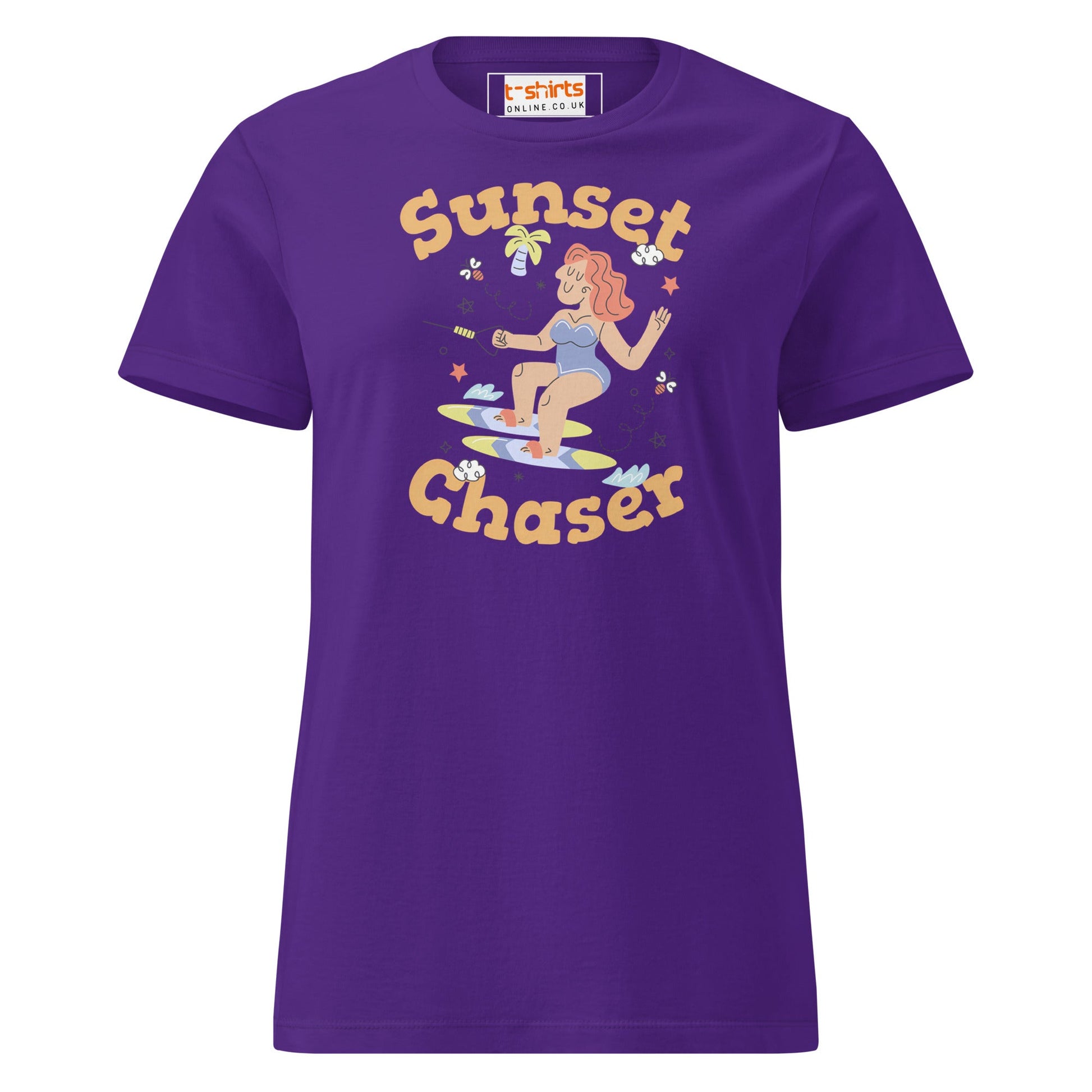Sunset Chaser T-Shirt | Women's Soft Semi - Fitted Tee - Purple - T-Shirts Online