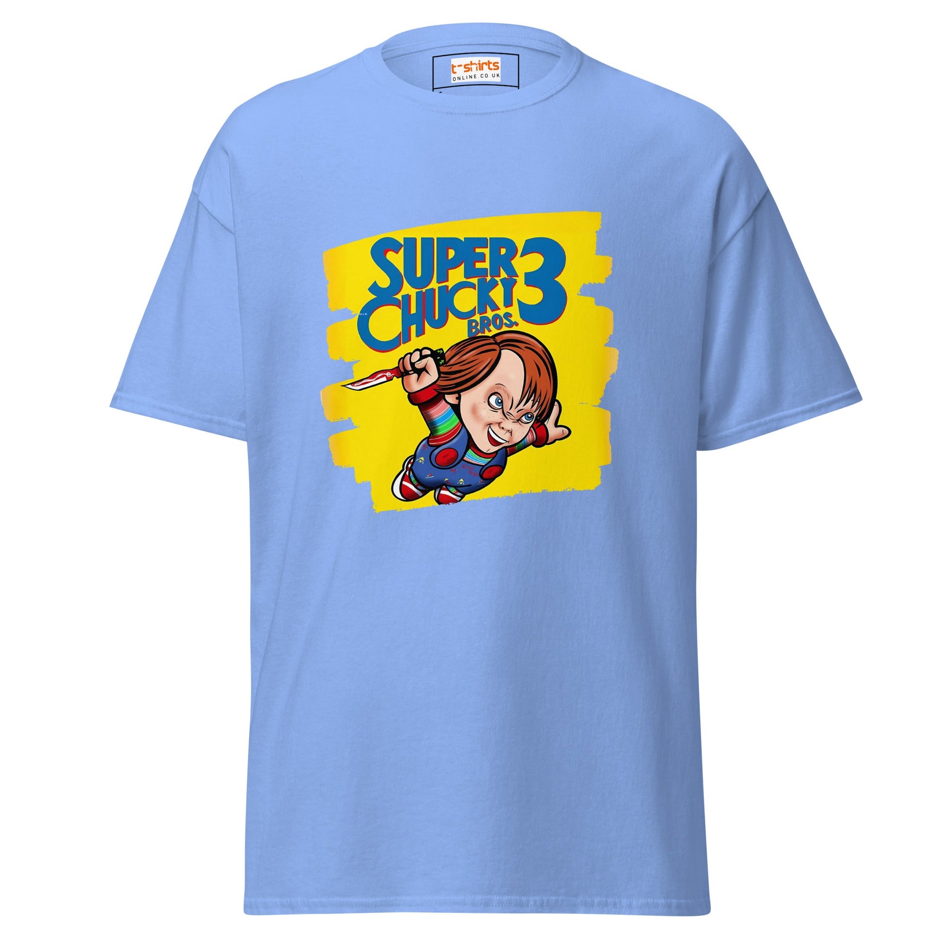 Super Chucky Bros 3 | Horror Gaming T-Shirt - Carolina Blue - T-Shirts Online