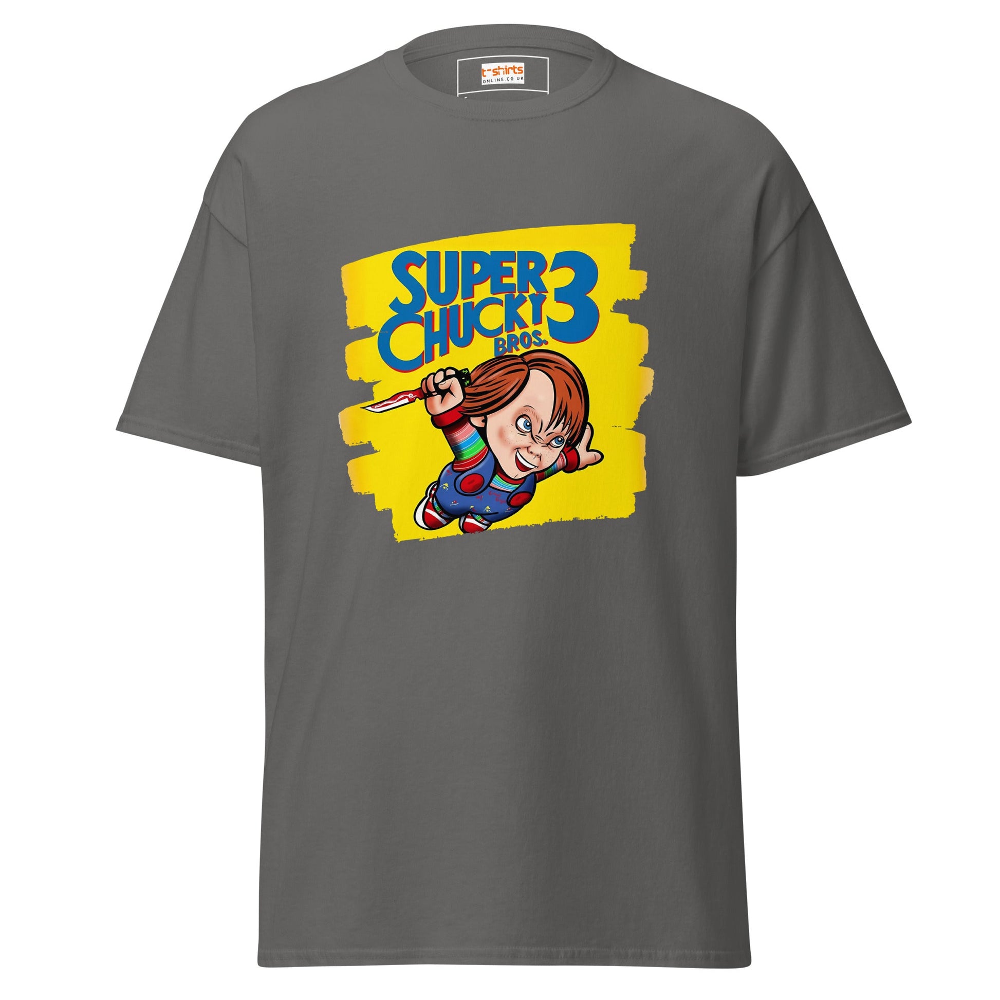 Super Chucky Bros 3 | Horror Gaming T-Shirt - Charcoal - T-Shirts Online
