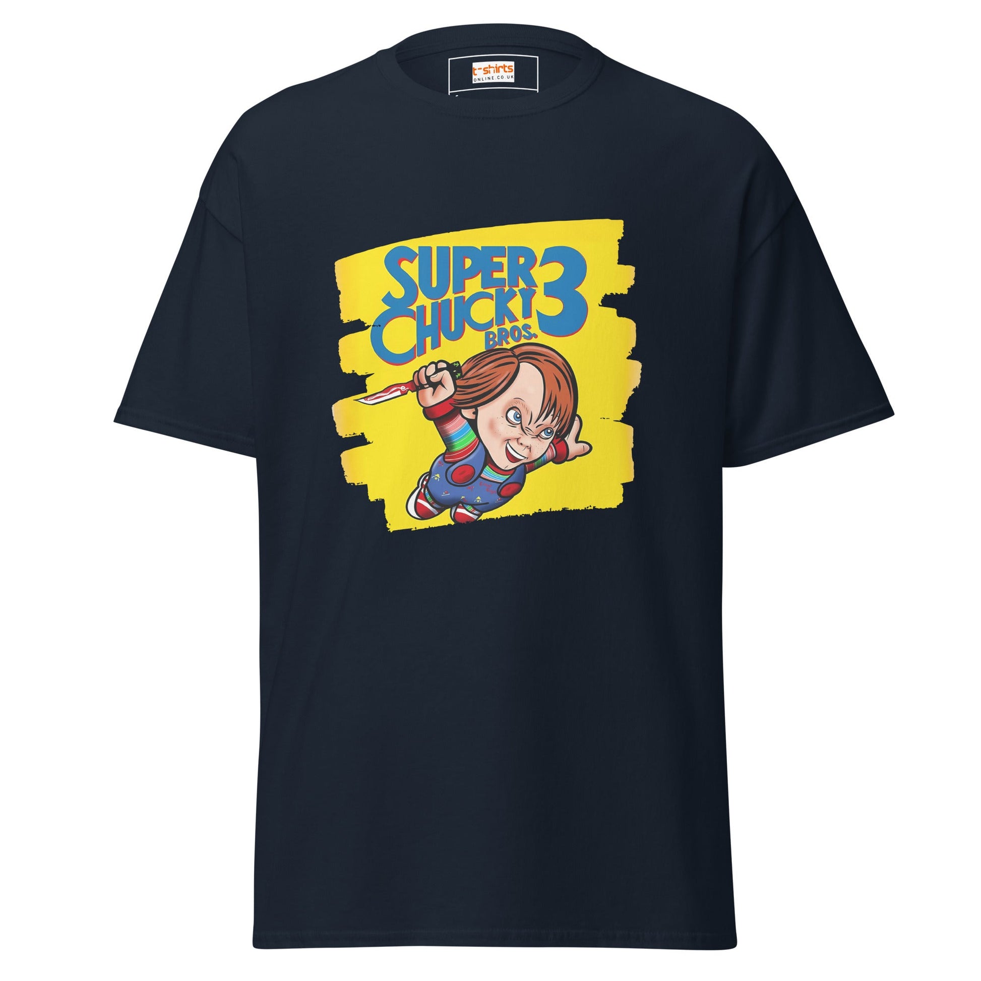 Super Chucky Bros 3 | Horror Gaming T-Shirt - Navy - T-Shirts Online