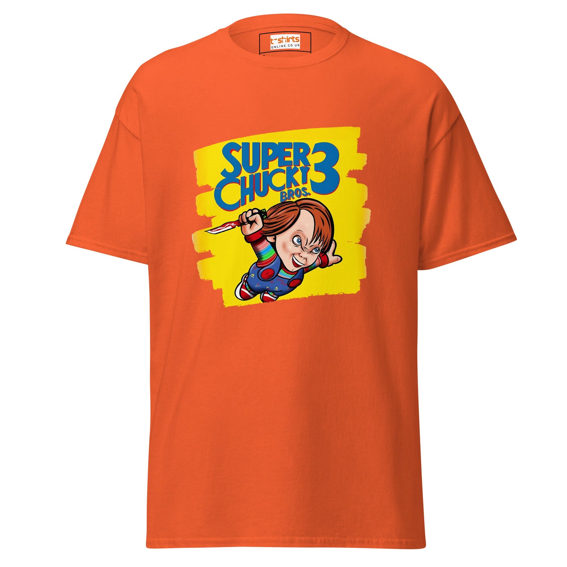 Super Chucky Bros 3 | Horror Gaming T-Shirt - Orange - T-Shirts Online