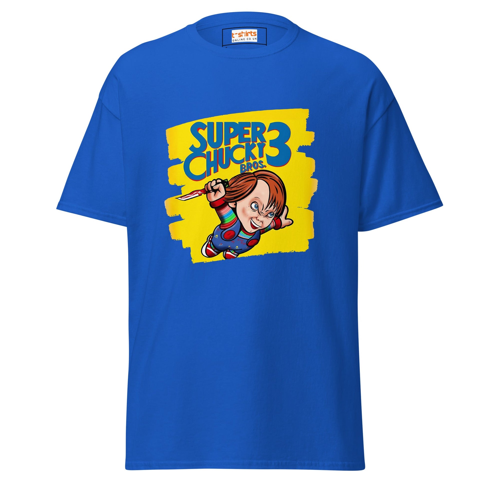 Super Chucky Bros 3 | Horror Gaming T-Shirt - Royal - T-Shirts Online