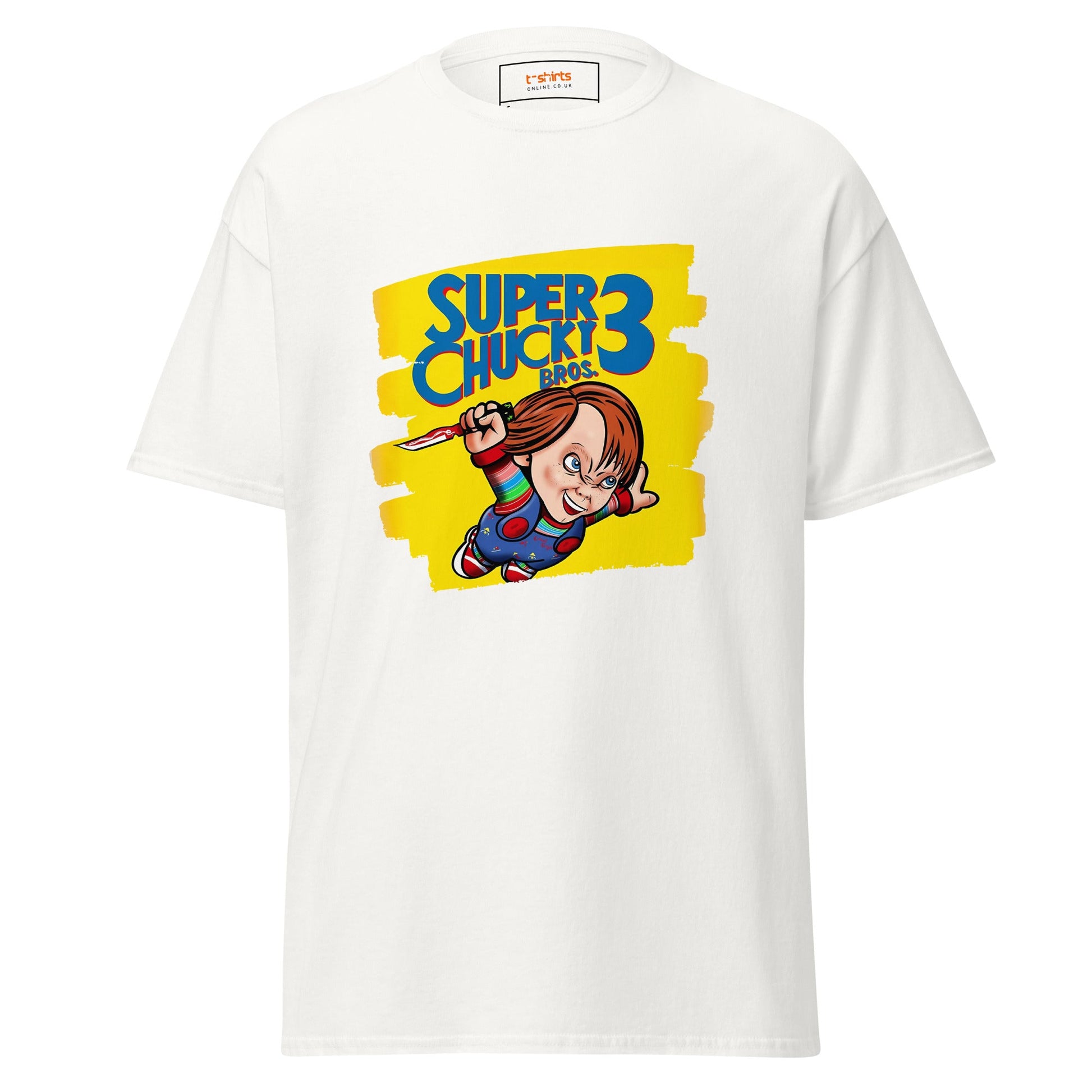 Super Chucky Bros 3 | Horror Gaming T-Shirt - White - T-Shirts Online