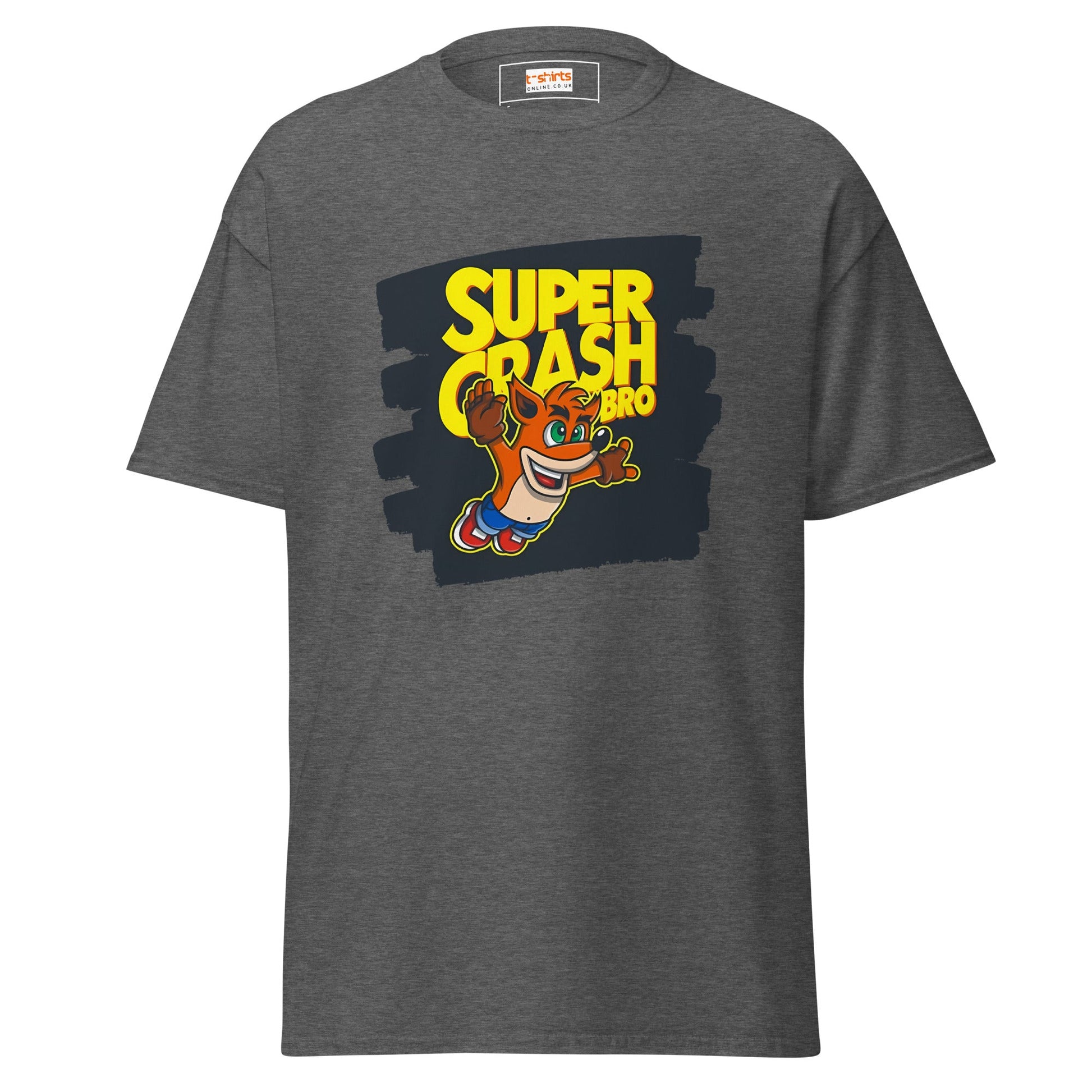 Super Crash Bros | Gaming Mashup T-Shirt - Dark Heather - T-Shirts Online