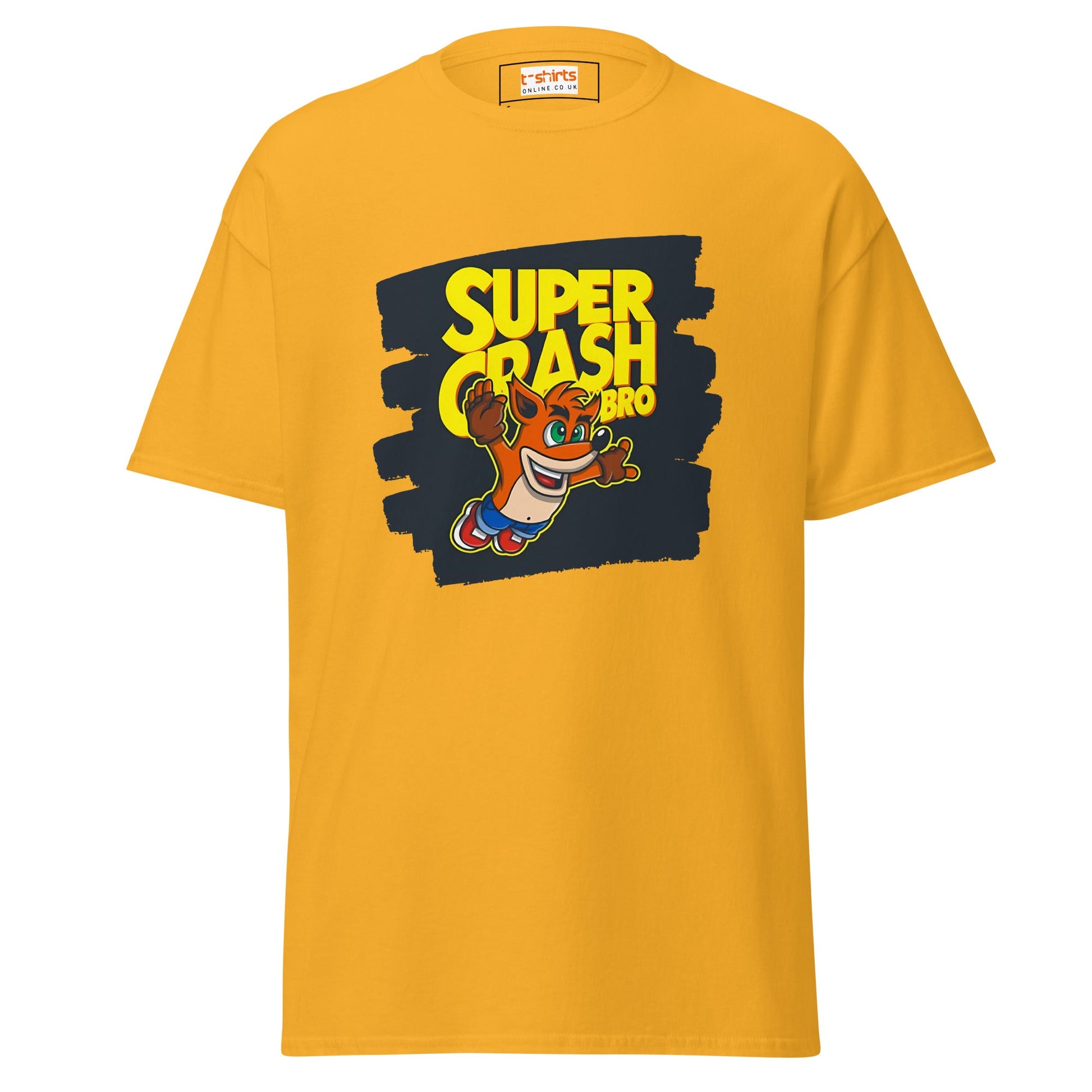 Super Crash Bros | Gaming Mashup T-Shirt - Gold - T-Shirts Online
