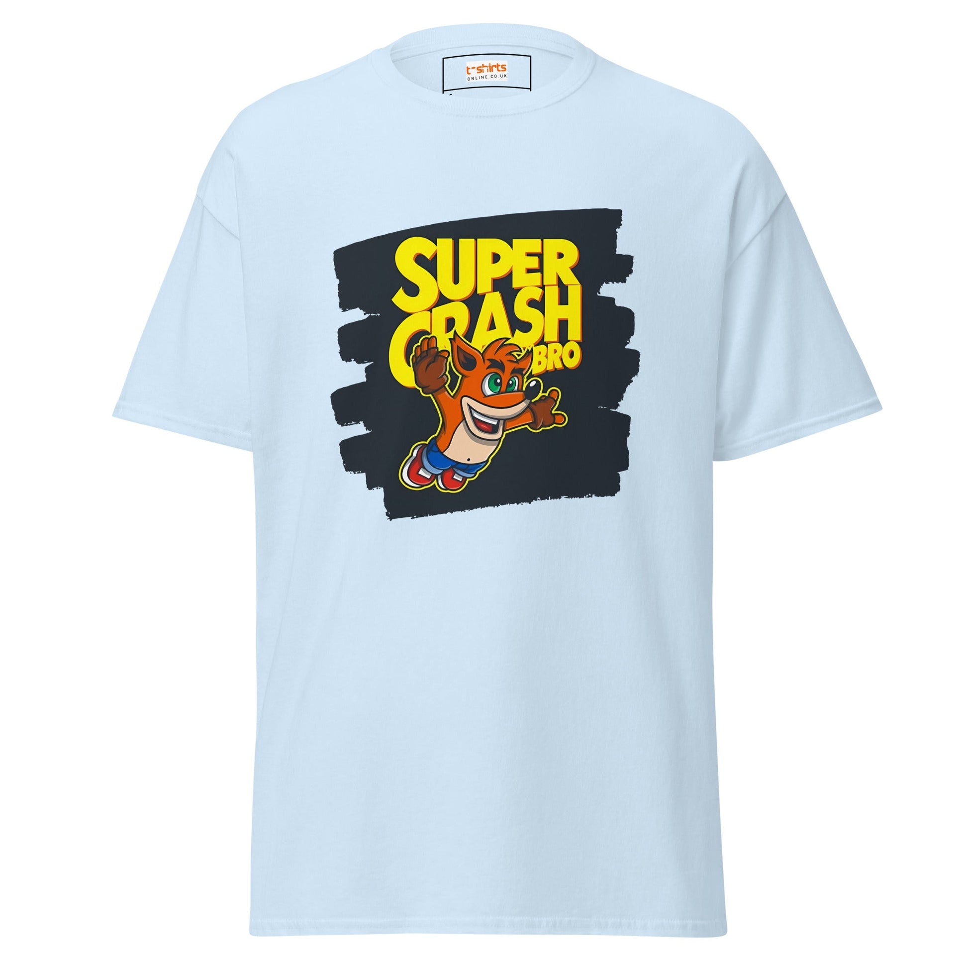Super Crash Bros | Gaming Mashup T-Shirt - Light Blue - T-Shirts Online