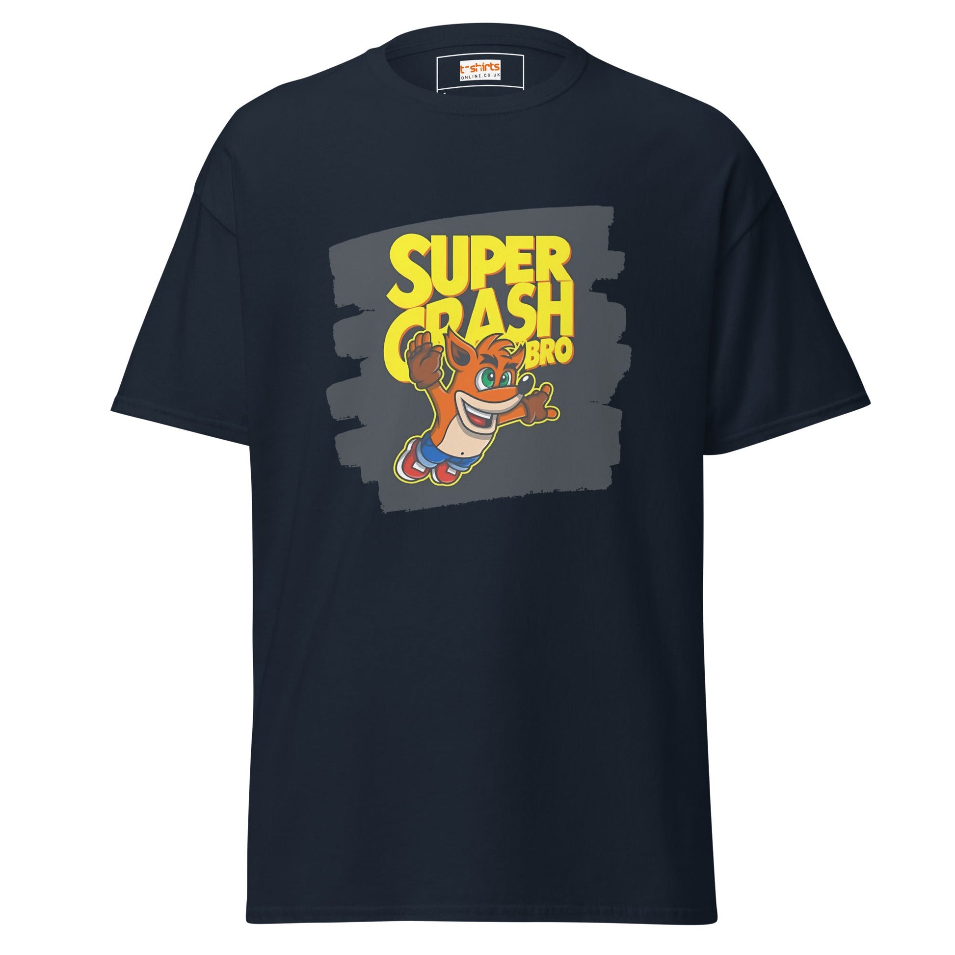 Super Crash Bros | Gaming Mashup T-Shirt - Navy - T-Shirts Online