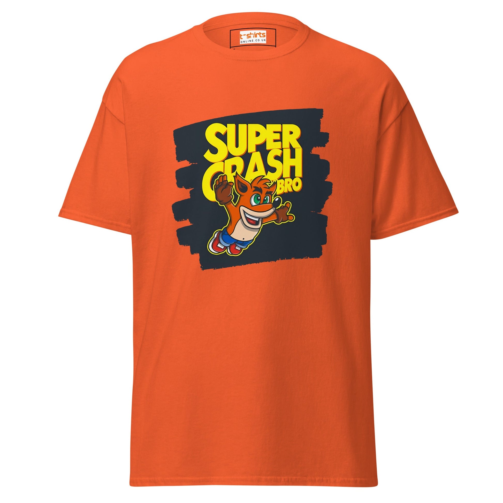 Super Crash Bros | Gaming Mashup T-Shirt - Orange - T-Shirts Online