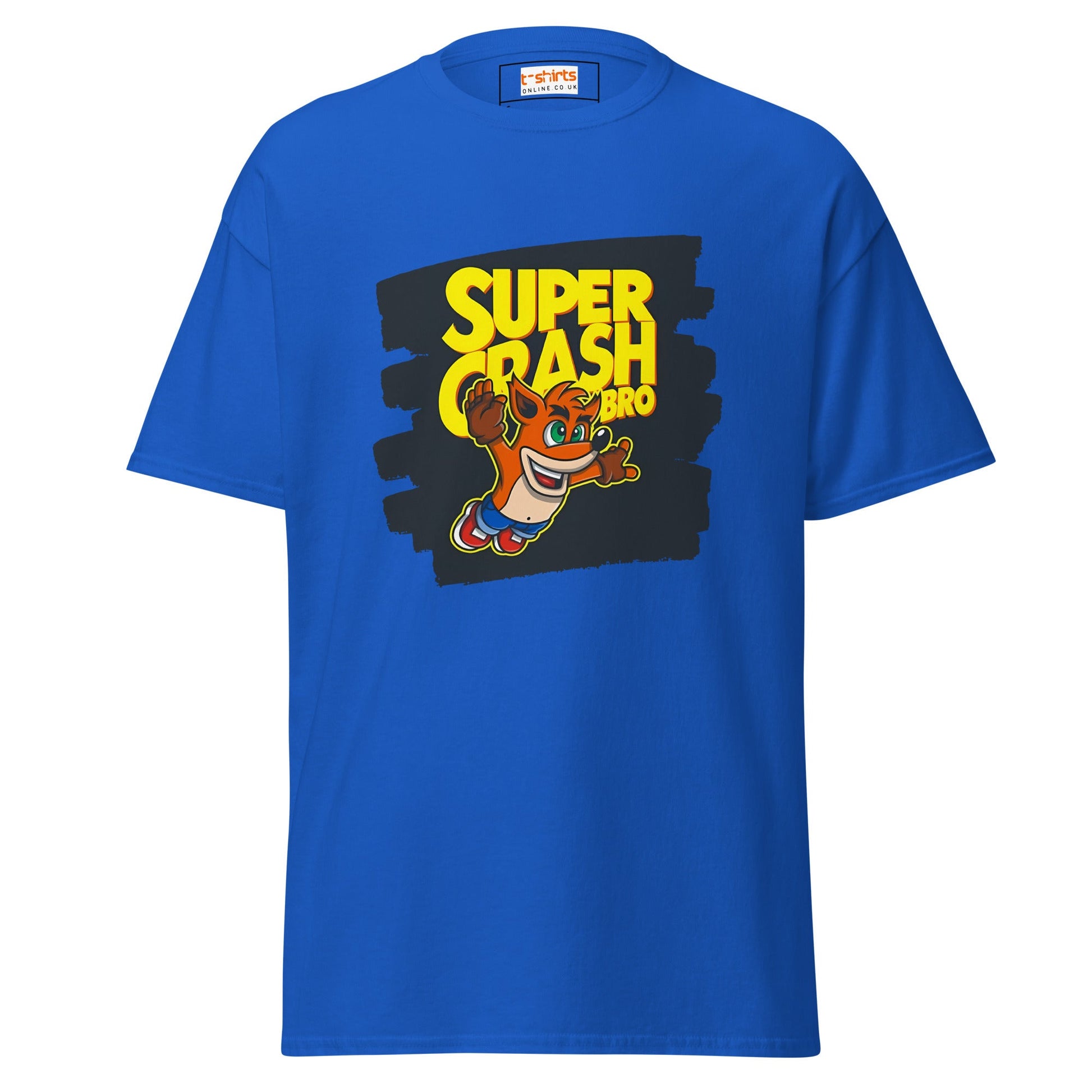 Super Crash Bros | Gaming Mashup T-Shirt - Royal - T-Shirts Online
