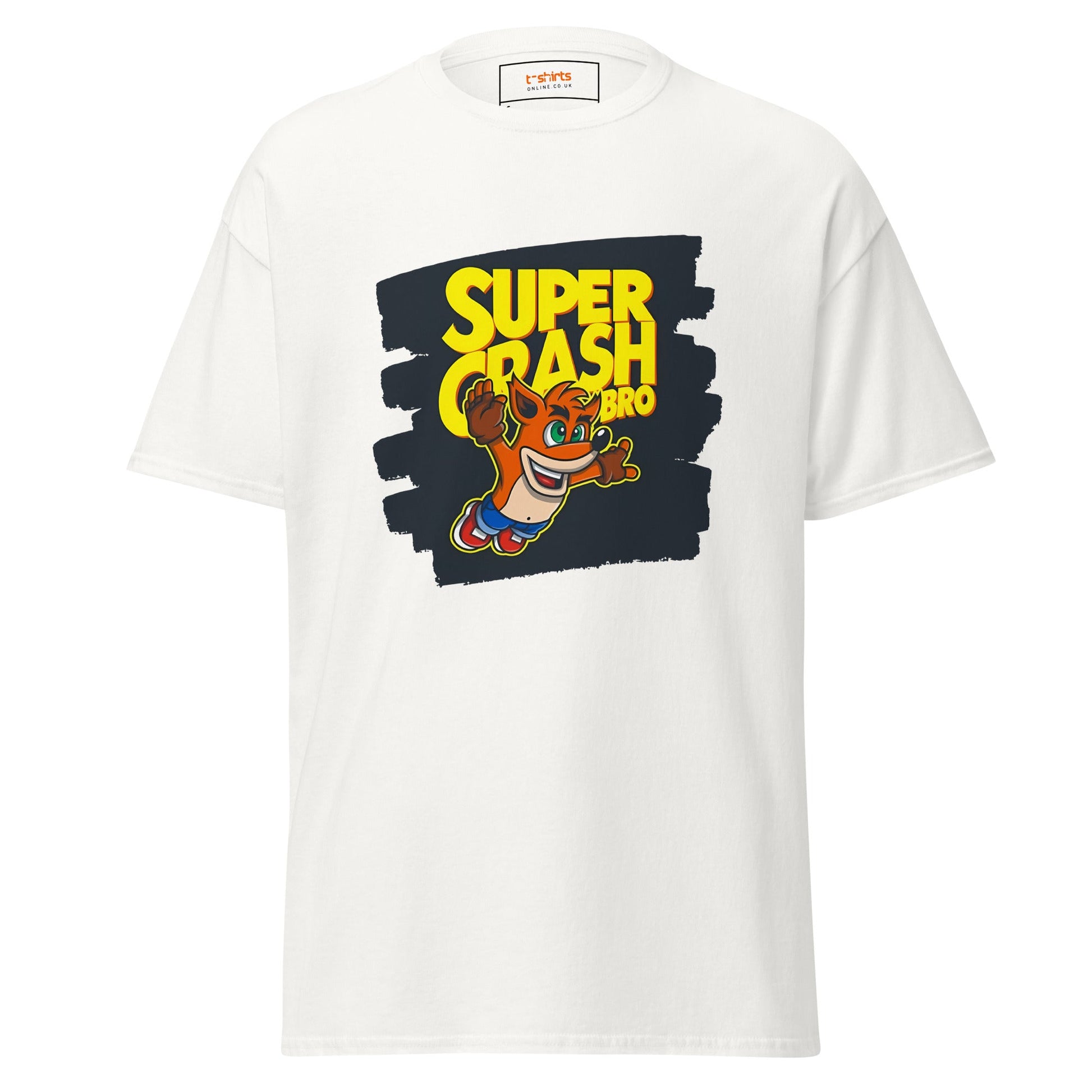 Super Crash Bros | Gaming Mashup T-Shirt - White - T-Shirts Online