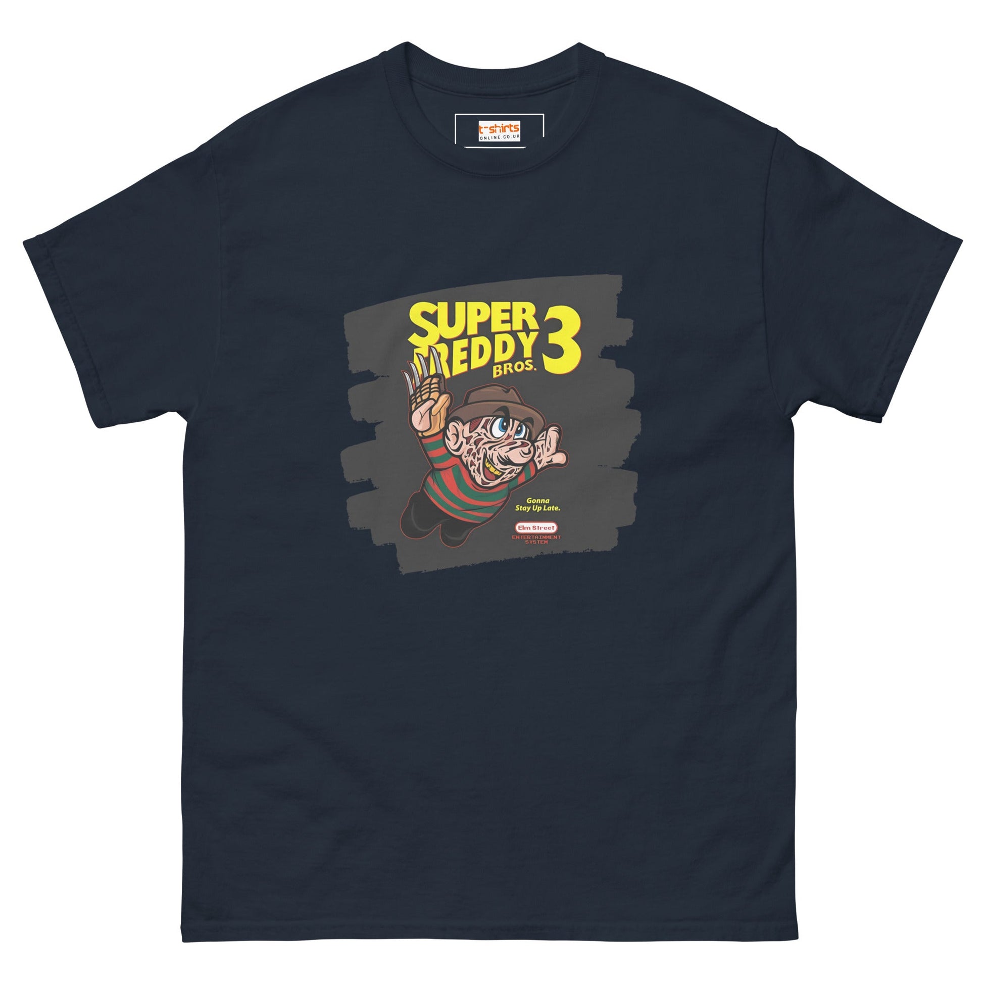 Super Freddie 3 | Mashup Gamer Movie T-Shirt - Navy - T-Shirts Online