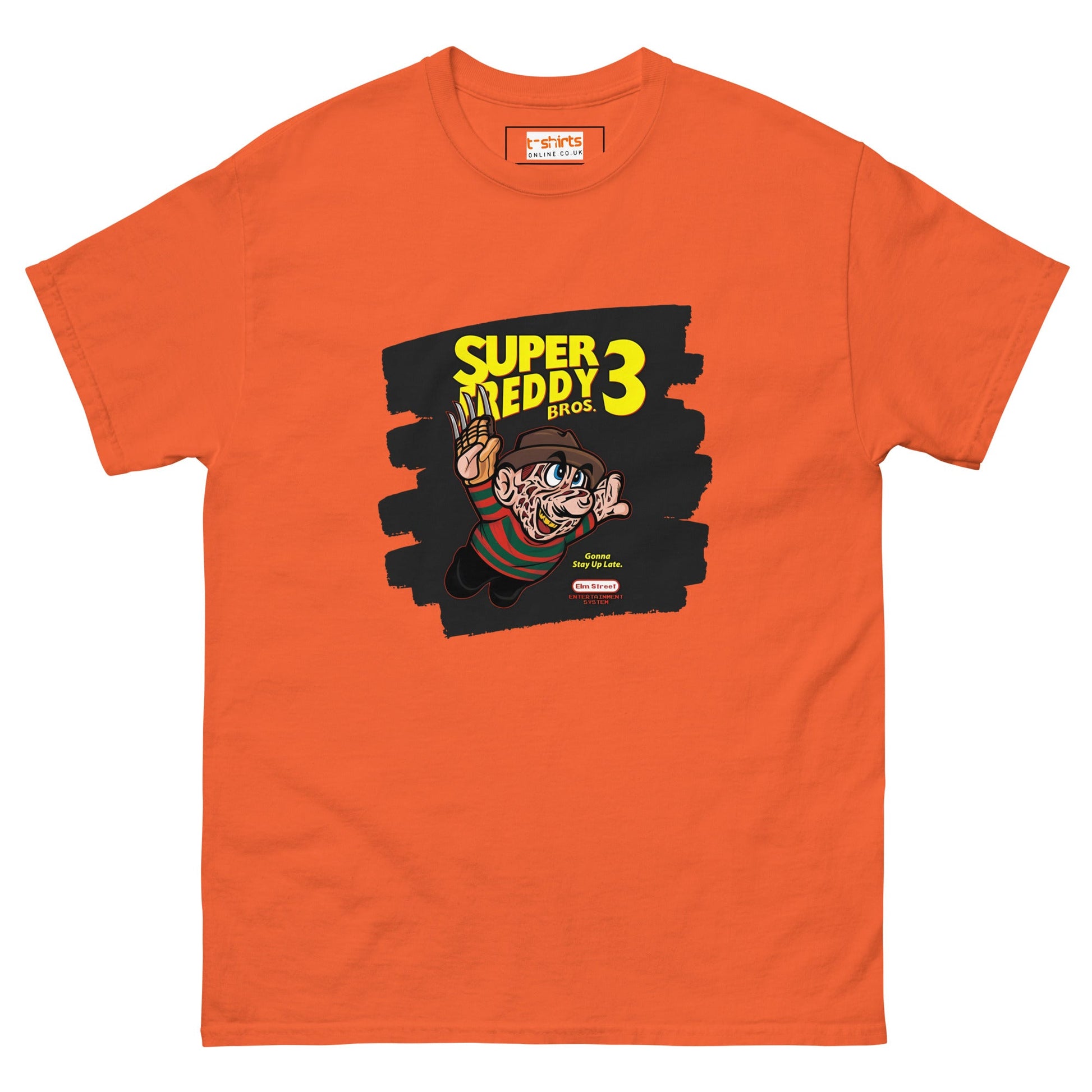 Super Freddie 3 | Mashup Gamer Movie T-Shirt - Orange - T-Shirts Online