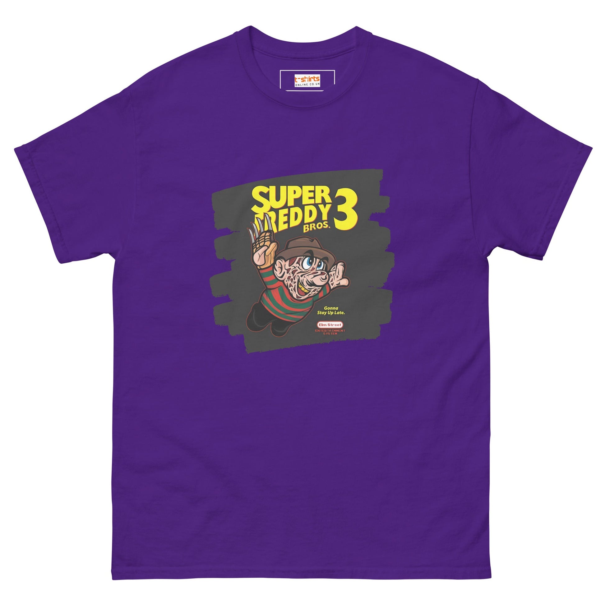 Super Freddie 3 | Mashup Gamer Movie T-Shirt - Purple - T-Shirts Online