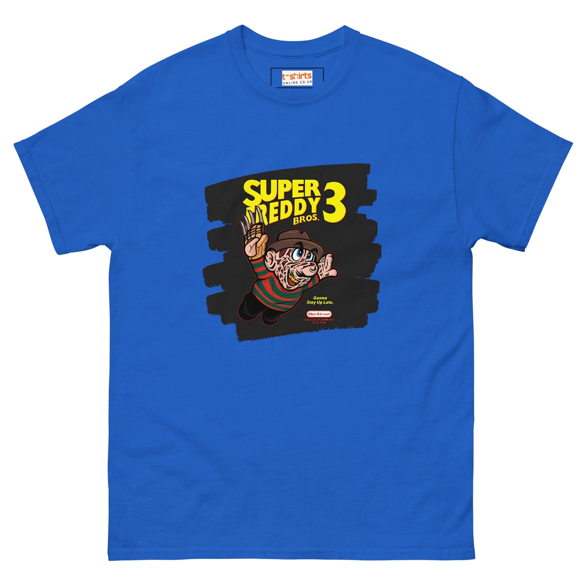 Super Freddie 3 | Mashup Gamer Movie T-Shirt - Royal - T-Shirts Online