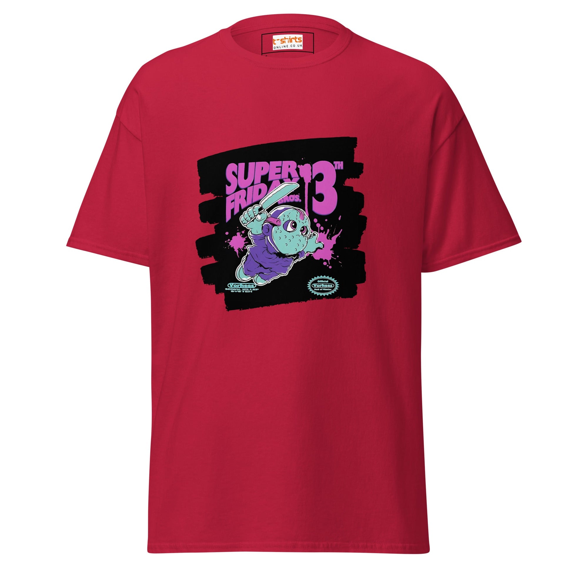 Super Friday 13th | Mashup Gamer Horror T-Shirt - Cardinal - T-Shirts Online