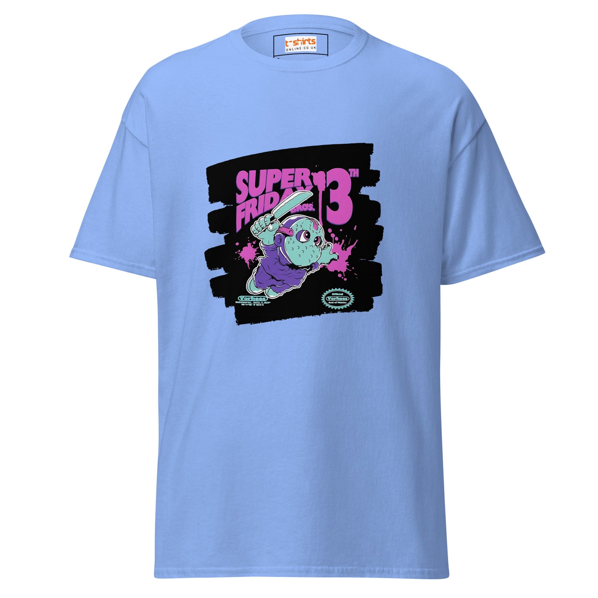 Super Friday 13th | Mashup Gamer Horror T-Shirt - Carolina Blue - T-Shirts Online