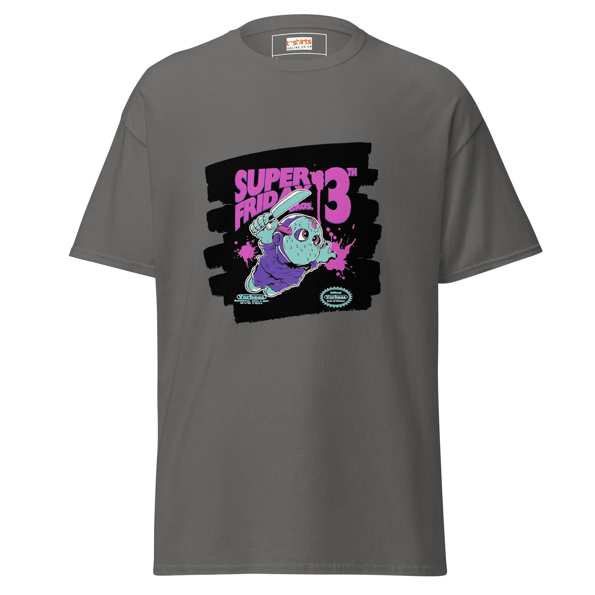 Super Friday 13th | Mashup Gamer Horror T-Shirt - Charcoal - T-Shirts Online