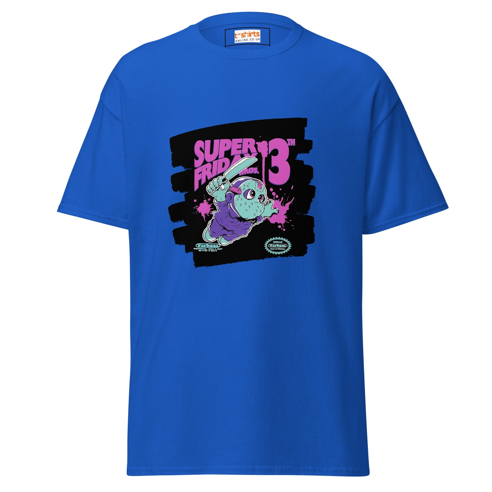 Super Friday 13th | Mashup Gamer Horror T-Shirt - Royal - T-Shirts Online