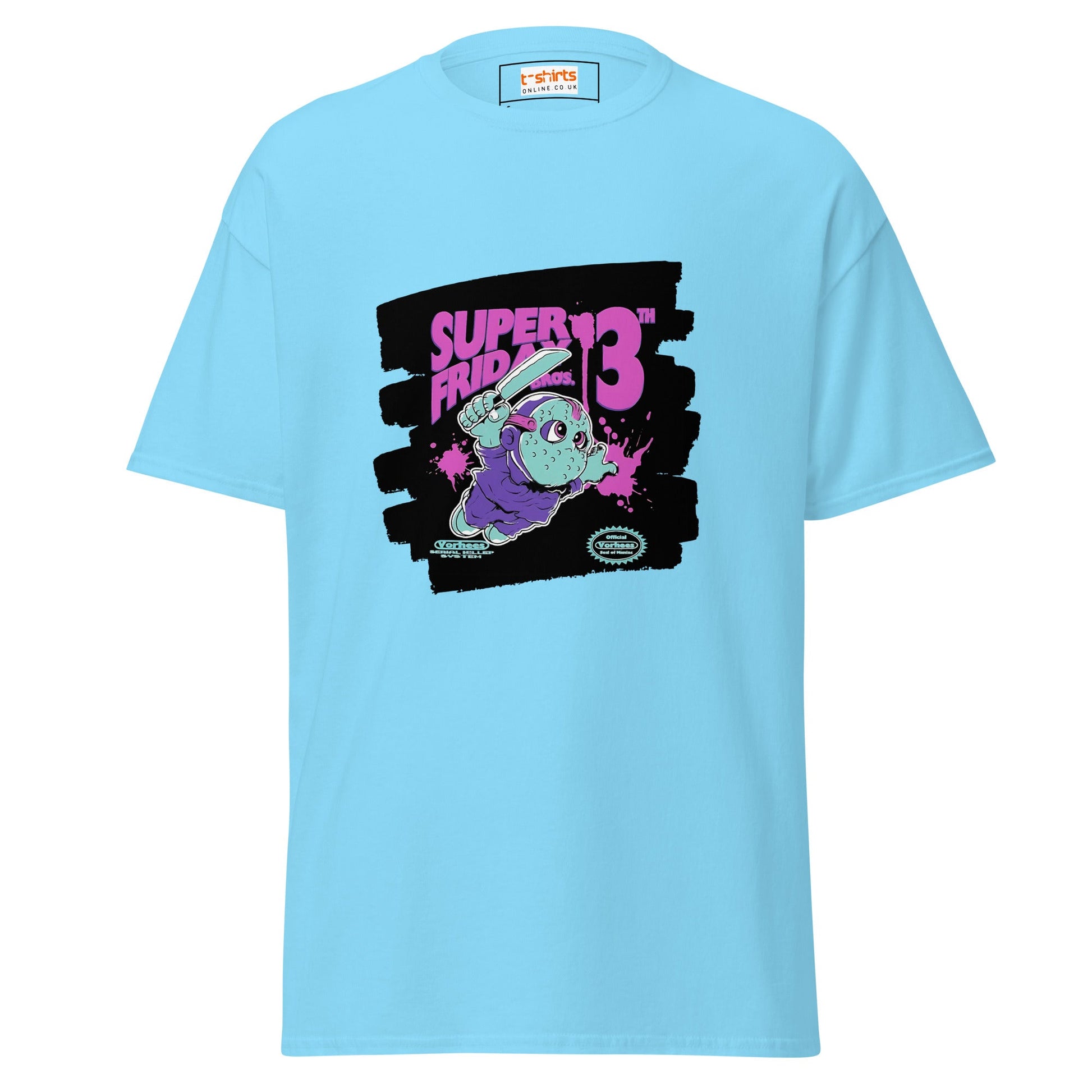 Super Friday 13th | Mashup Gamer Horror T-Shirt - Sky - T-Shirts Online