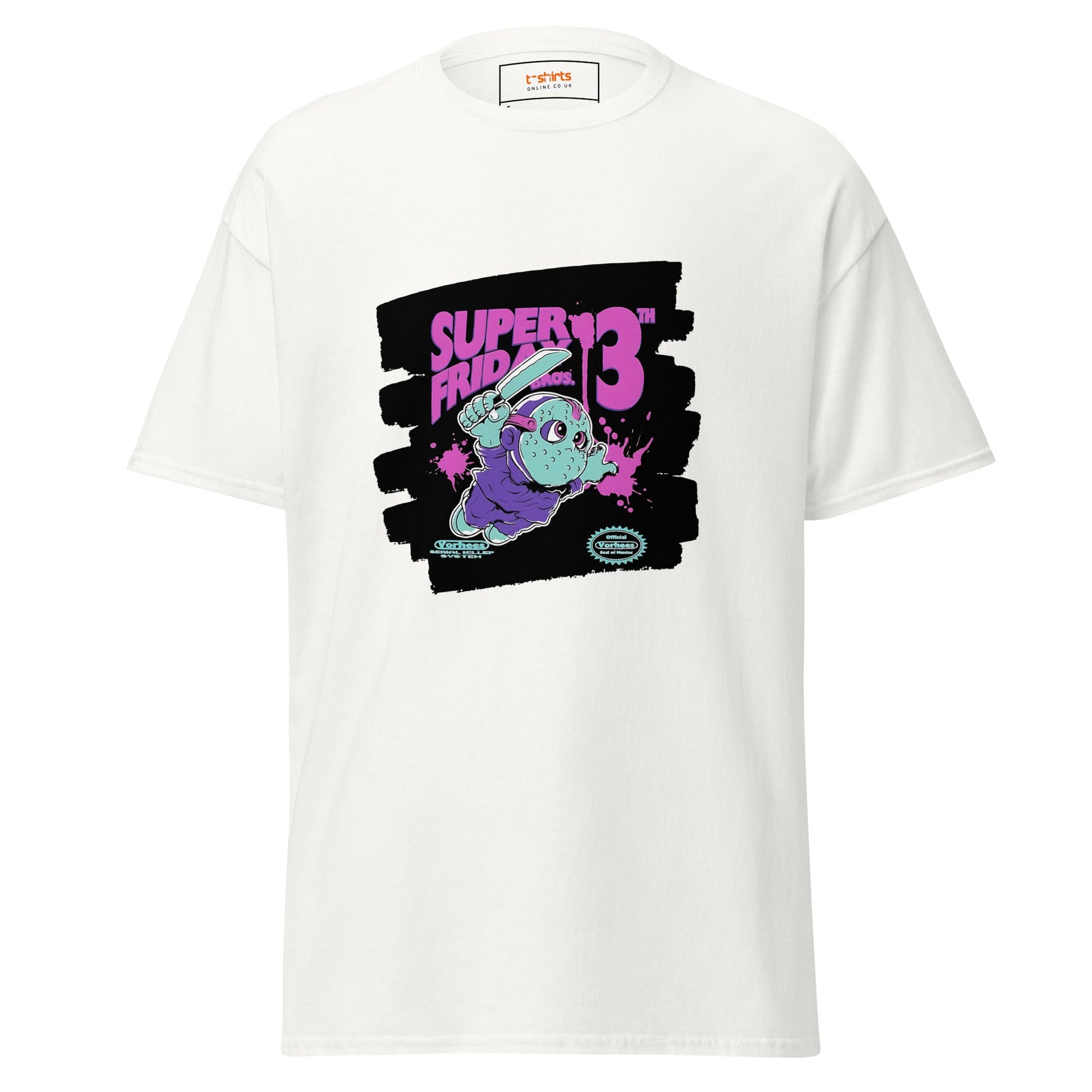 Super Friday 13th | Mashup Gamer Horror T-Shirt - White - T-Shirts Online