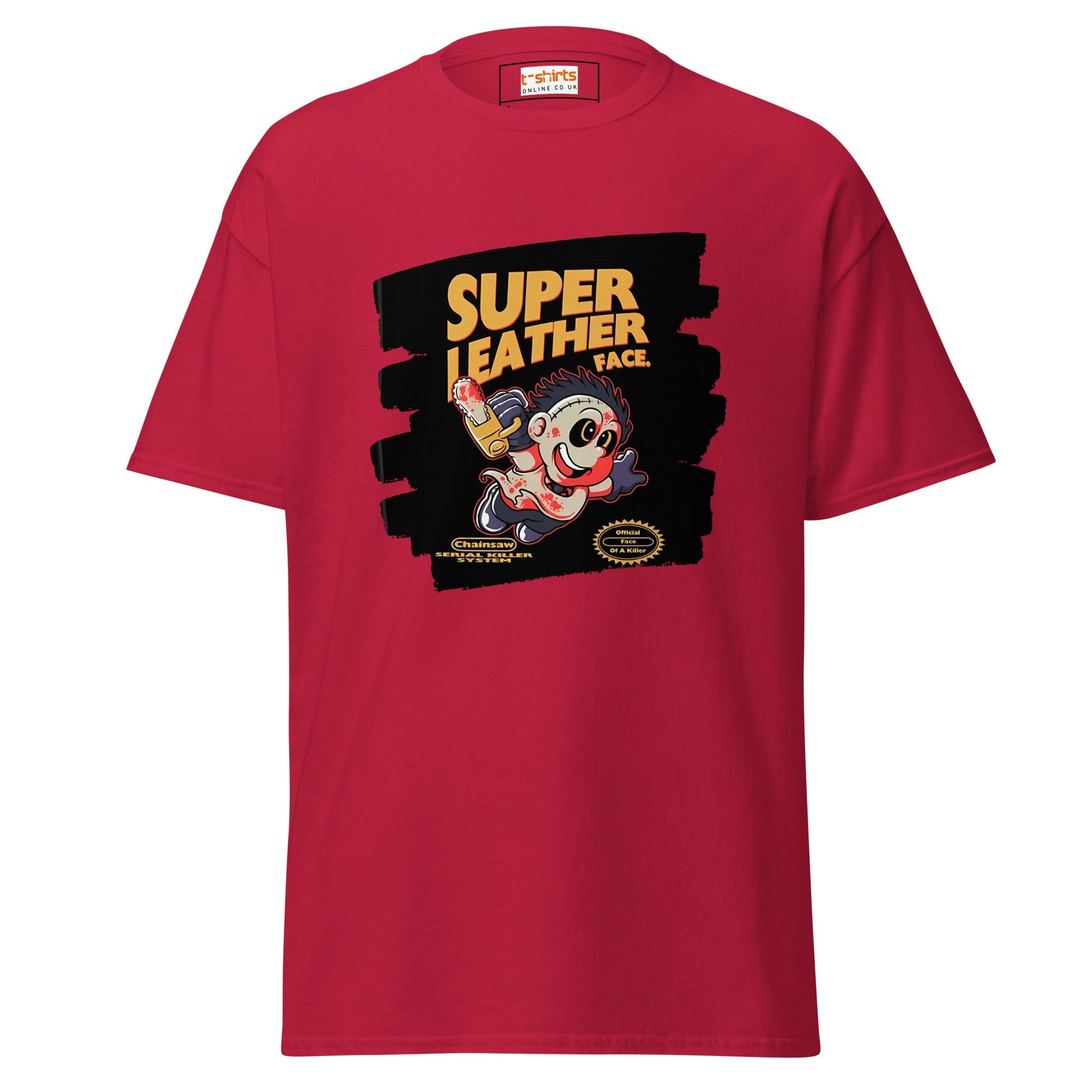 Super Leatherface | Movie Mashup T-Shirt - Cardinal - T-Shirts Online