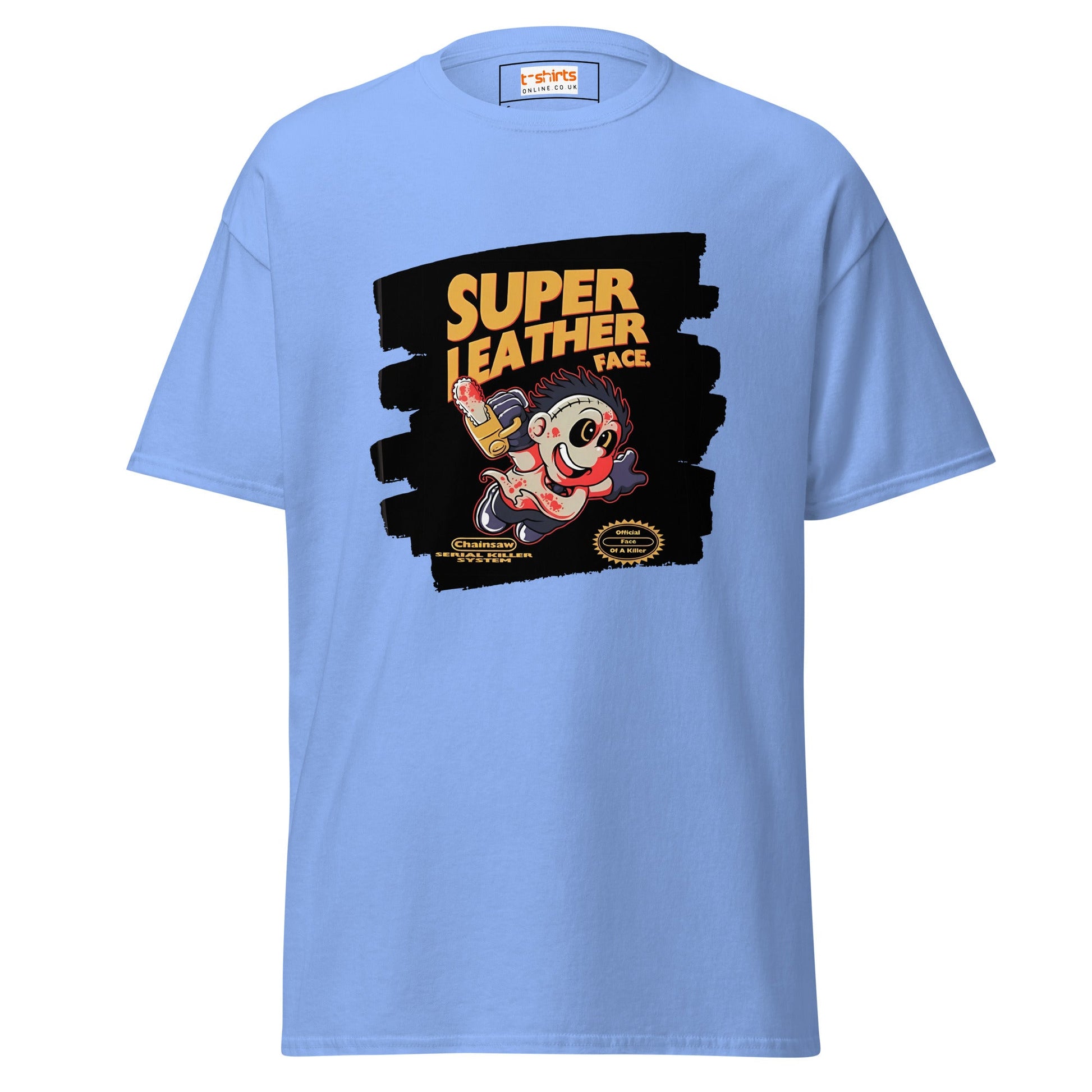 Super Leatherface | Movie Mashup T-Shirt - Carolina Blue - T-Shirts Online