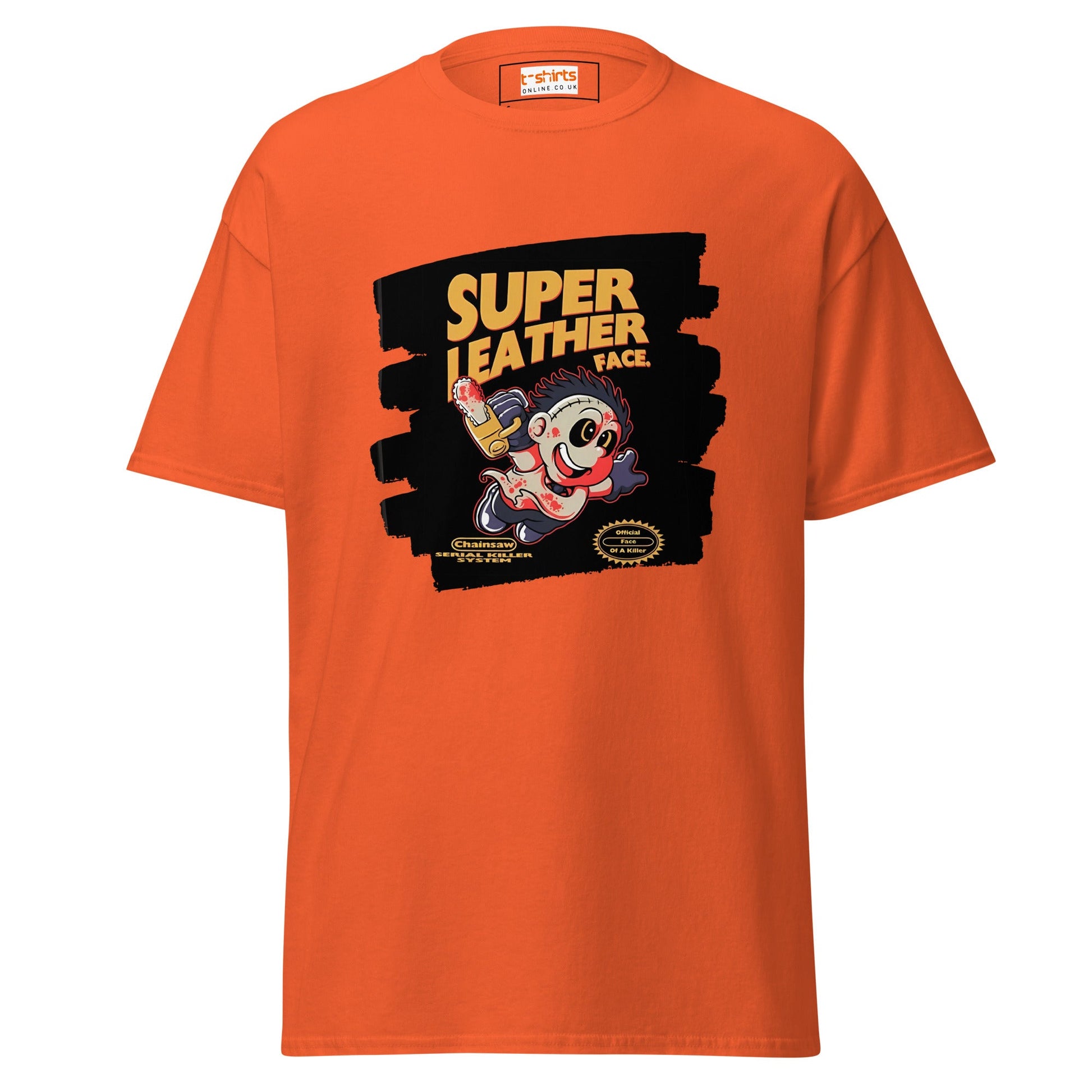 Super Leatherface | Movie Mashup T-Shirt - Orange - T-Shirts Online