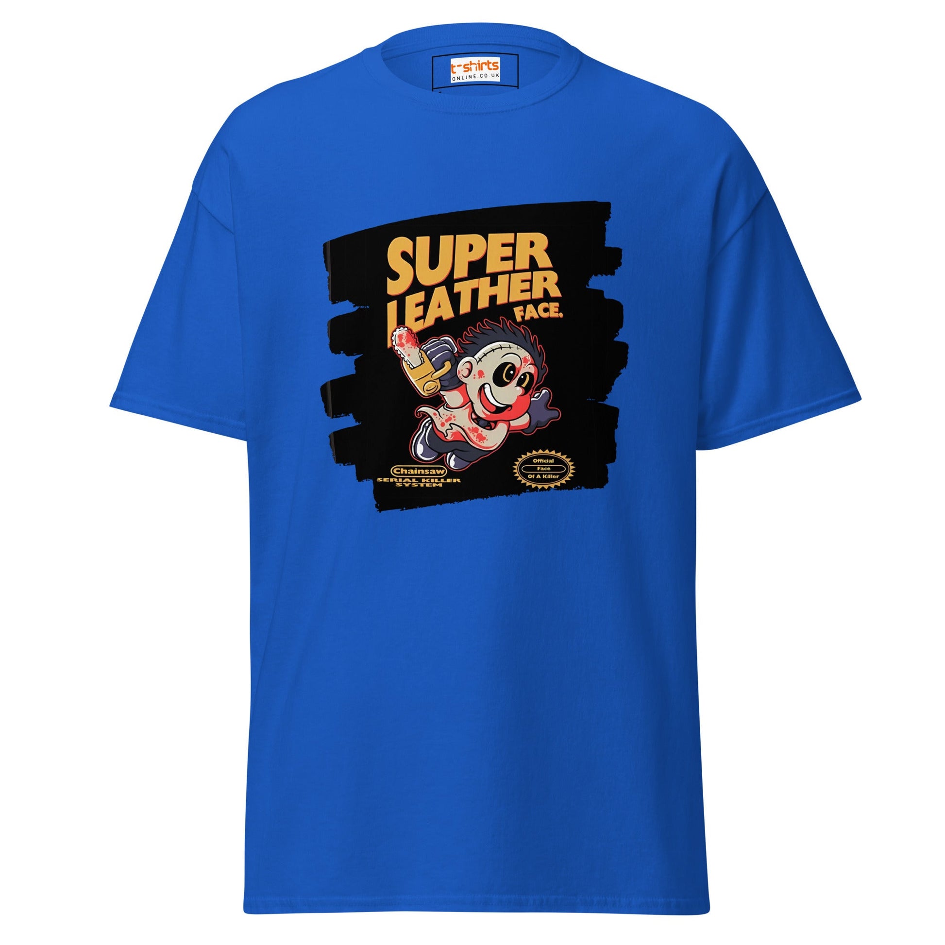 Super Leatherface | Movie Mashup T-Shirt - Royal - T-Shirts Online