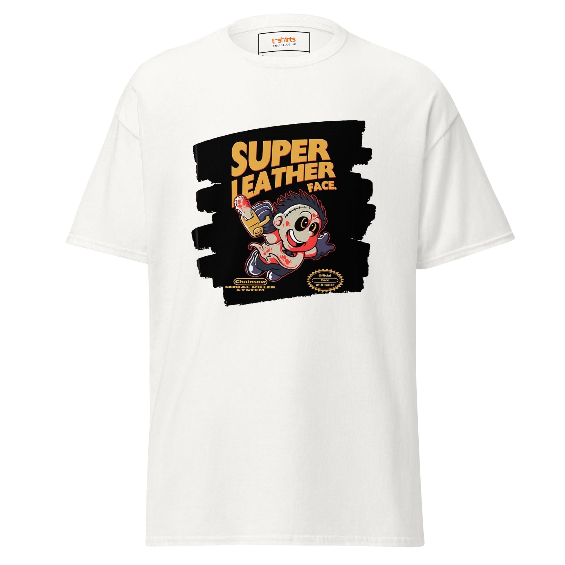 Super Leatherface | Movie Mashup T-Shirt - White - T-Shirts Online