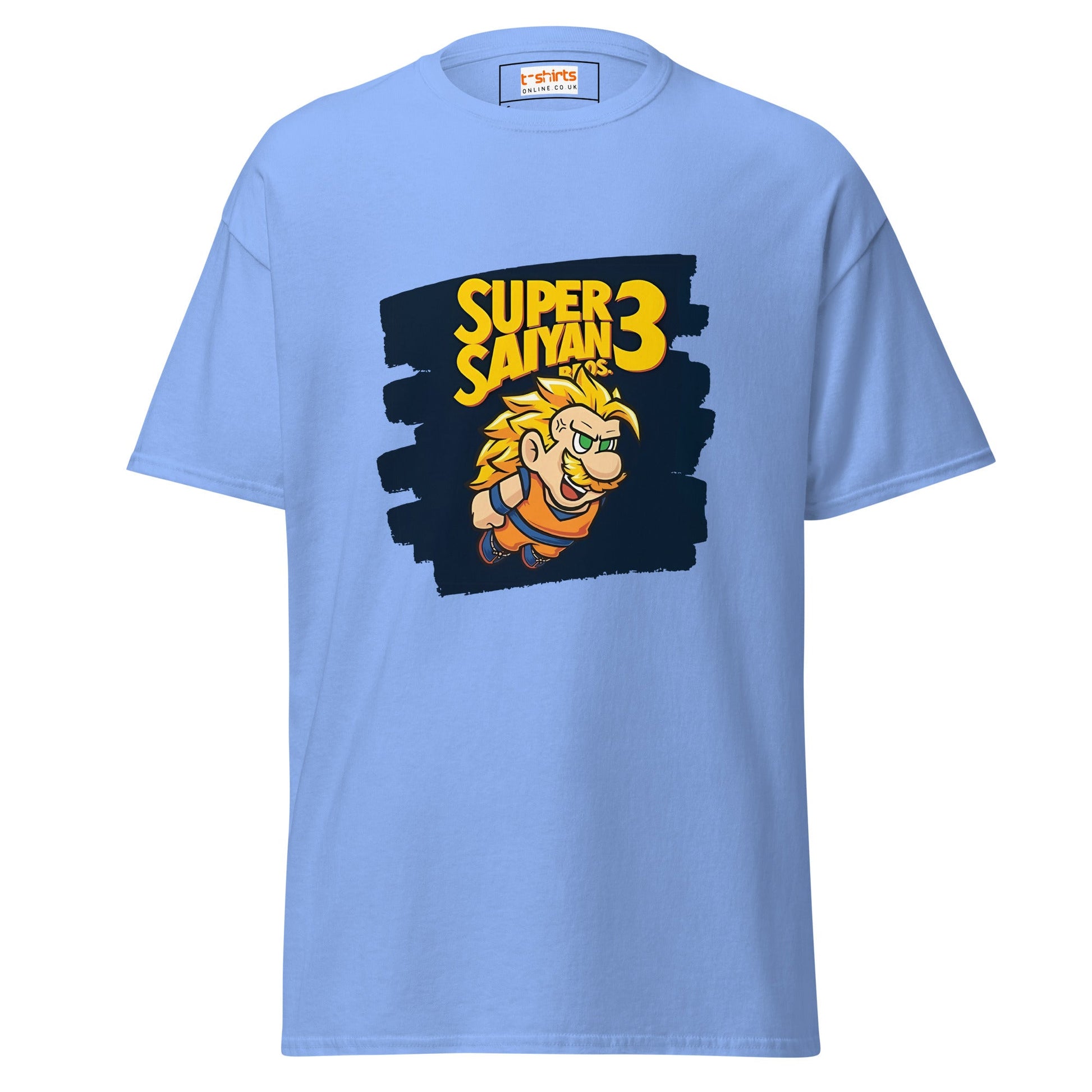 Super Saiyan Bros | Mashup Gaming Anime T-Shirt - Carolina Blue - T-Shirts Online