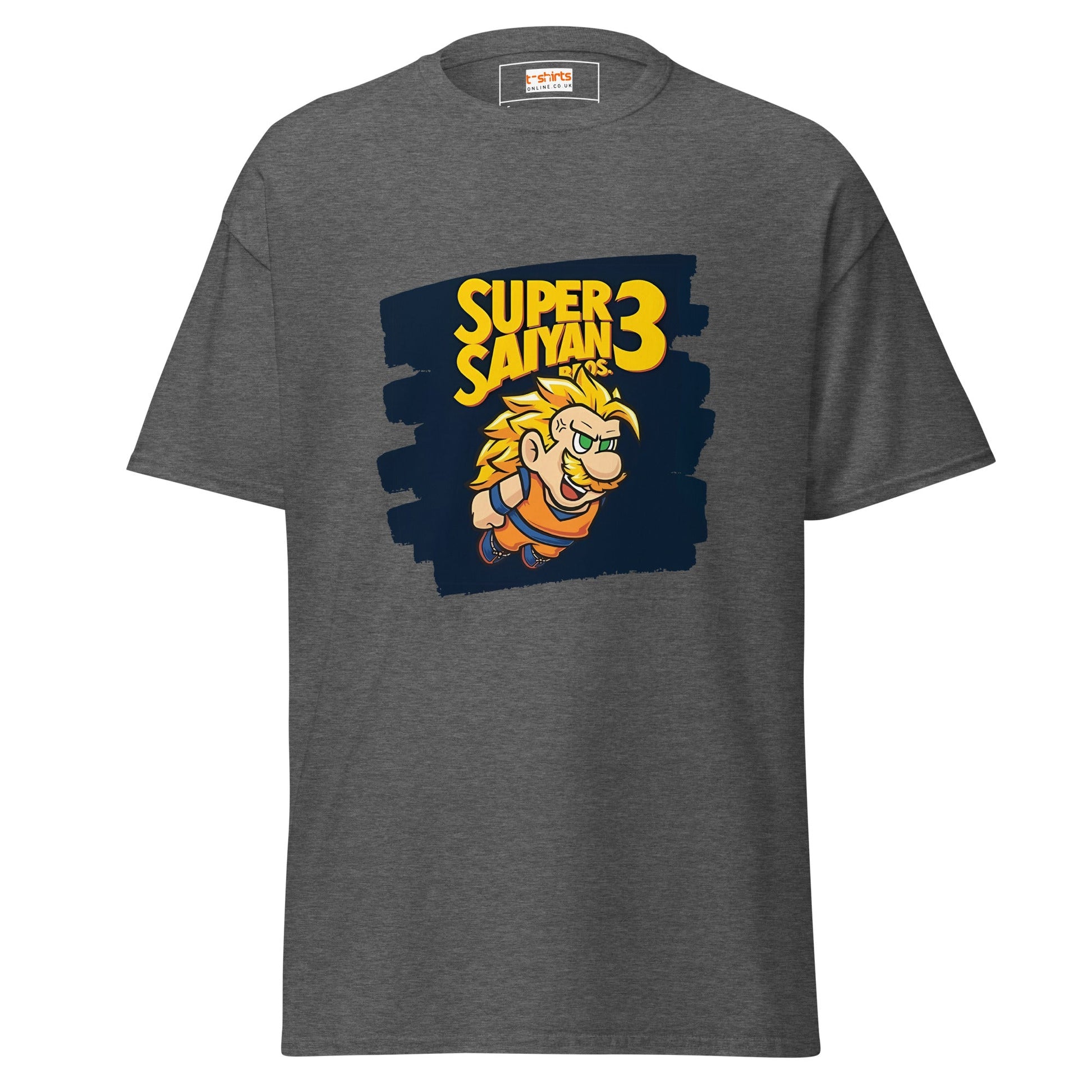 Super Saiyan Bros | Mashup Gaming Anime T-Shirt - Dark Heather - T-Shirts Online