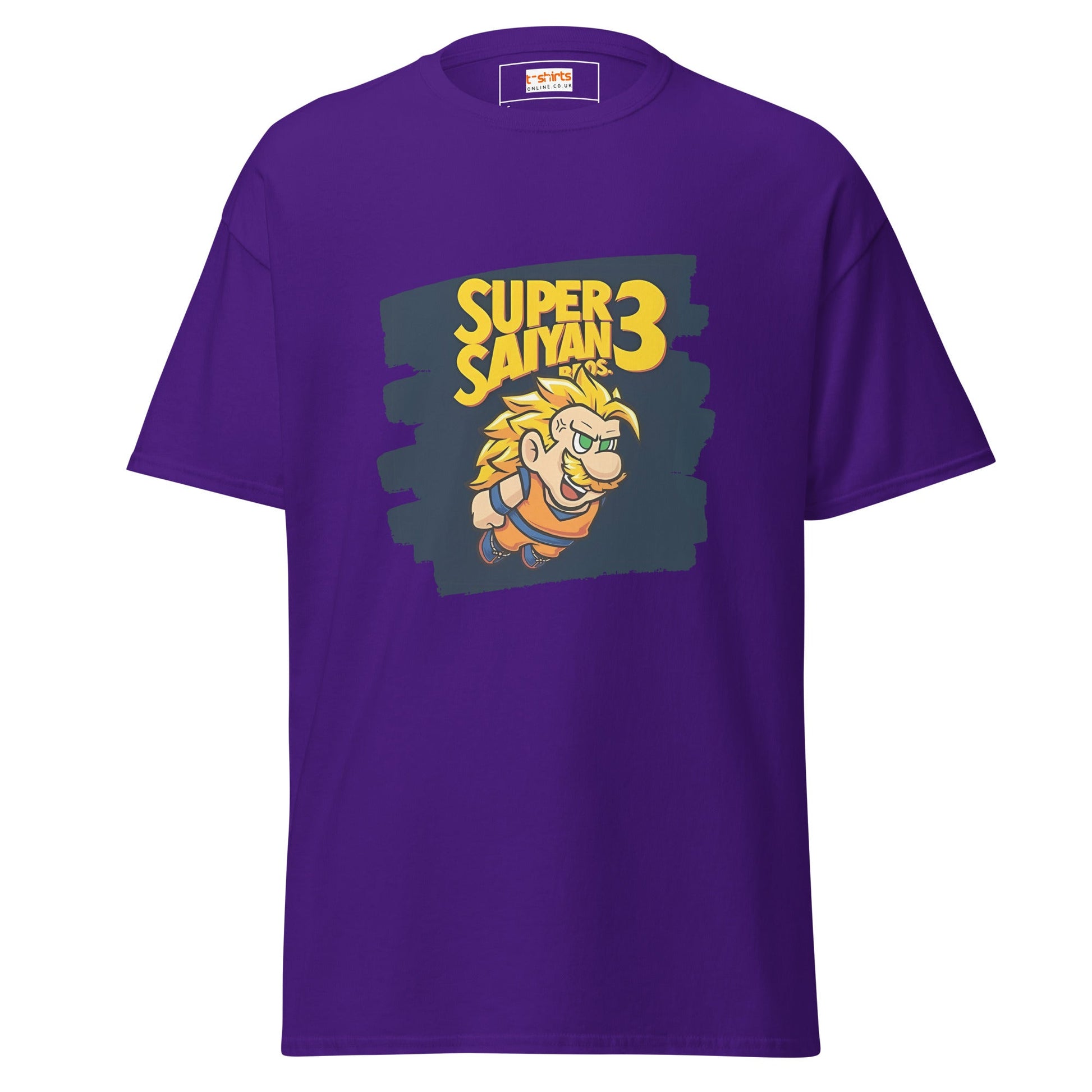 Super Saiyan Bros | Mashup Gaming Anime T-Shirt - Purple - T-Shirts Online
