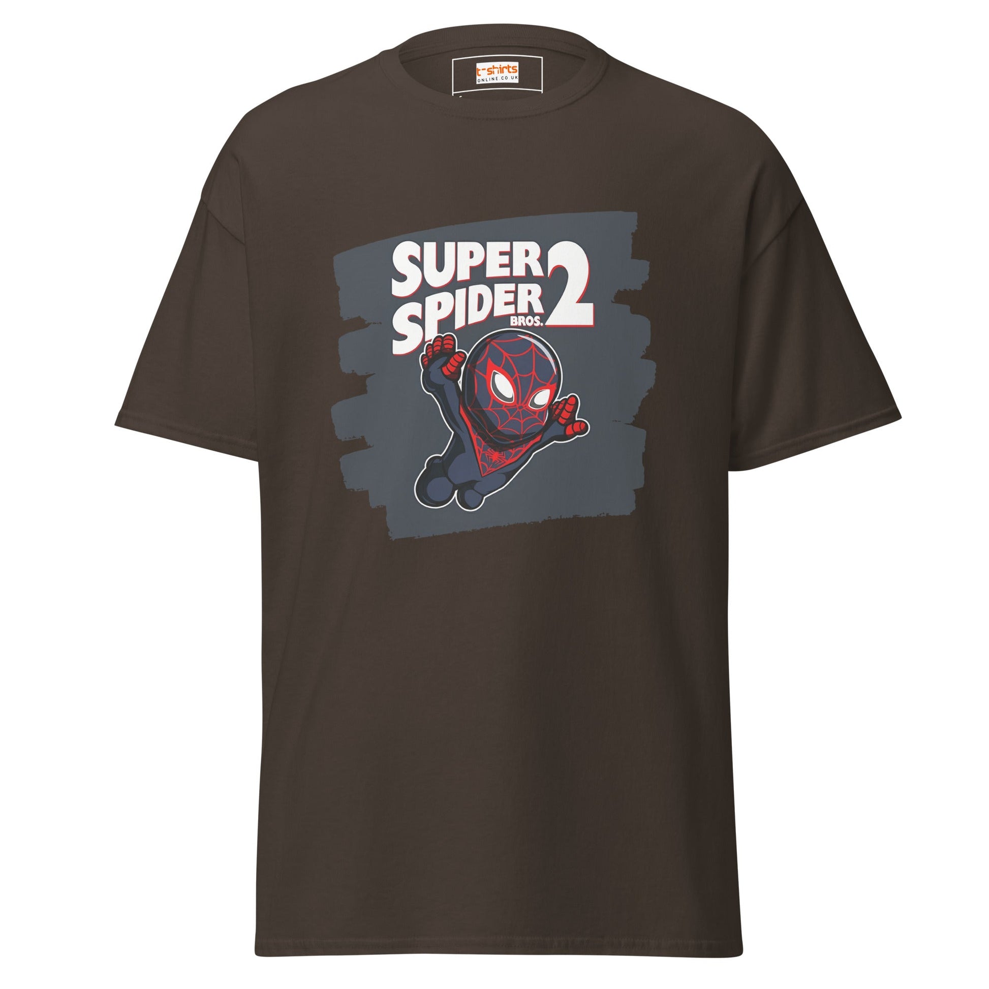 Super Spider Bros 2 | Movie Gaming T-Shirt - Dark Chocolate - T-Shirts Online