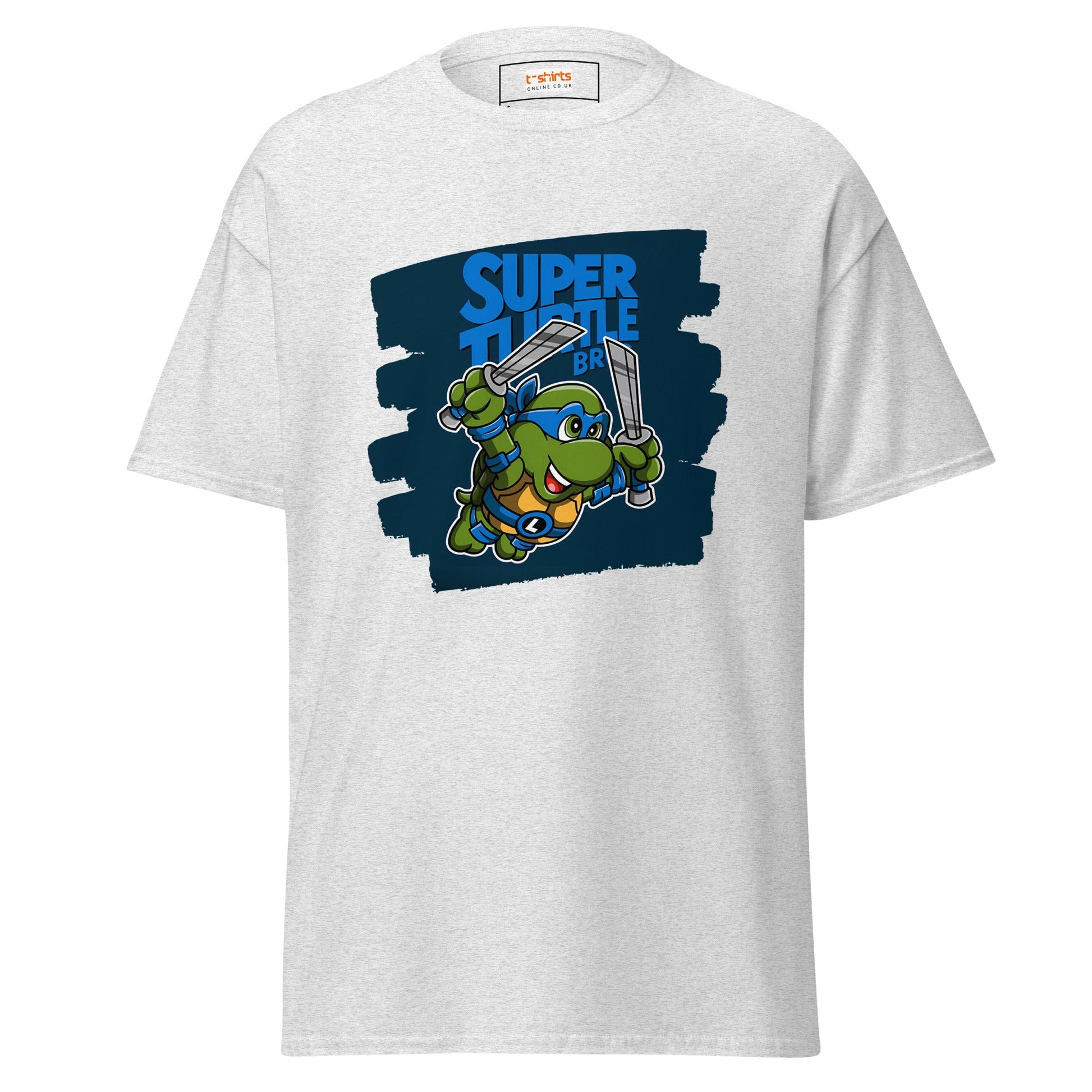 Super Turtle Bros | Gaming Movie T-Shirt - Ash - T-Shirts Online